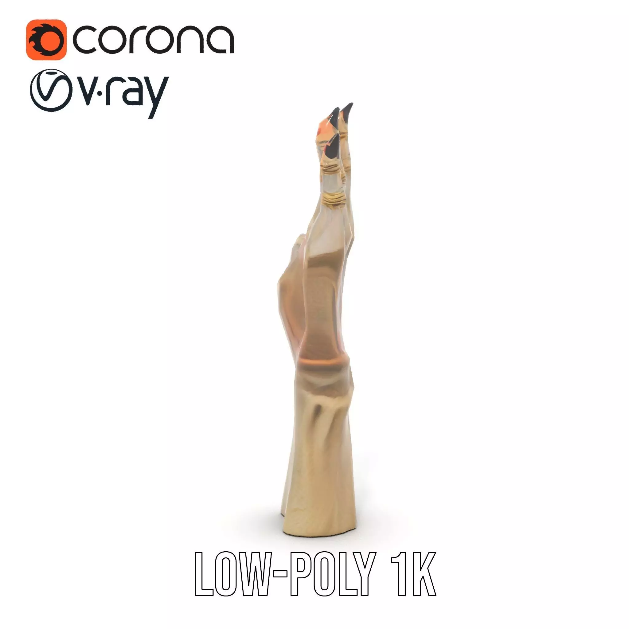 Fantasy Creature Hand Claw Model Pack Low-poly 3D model_10