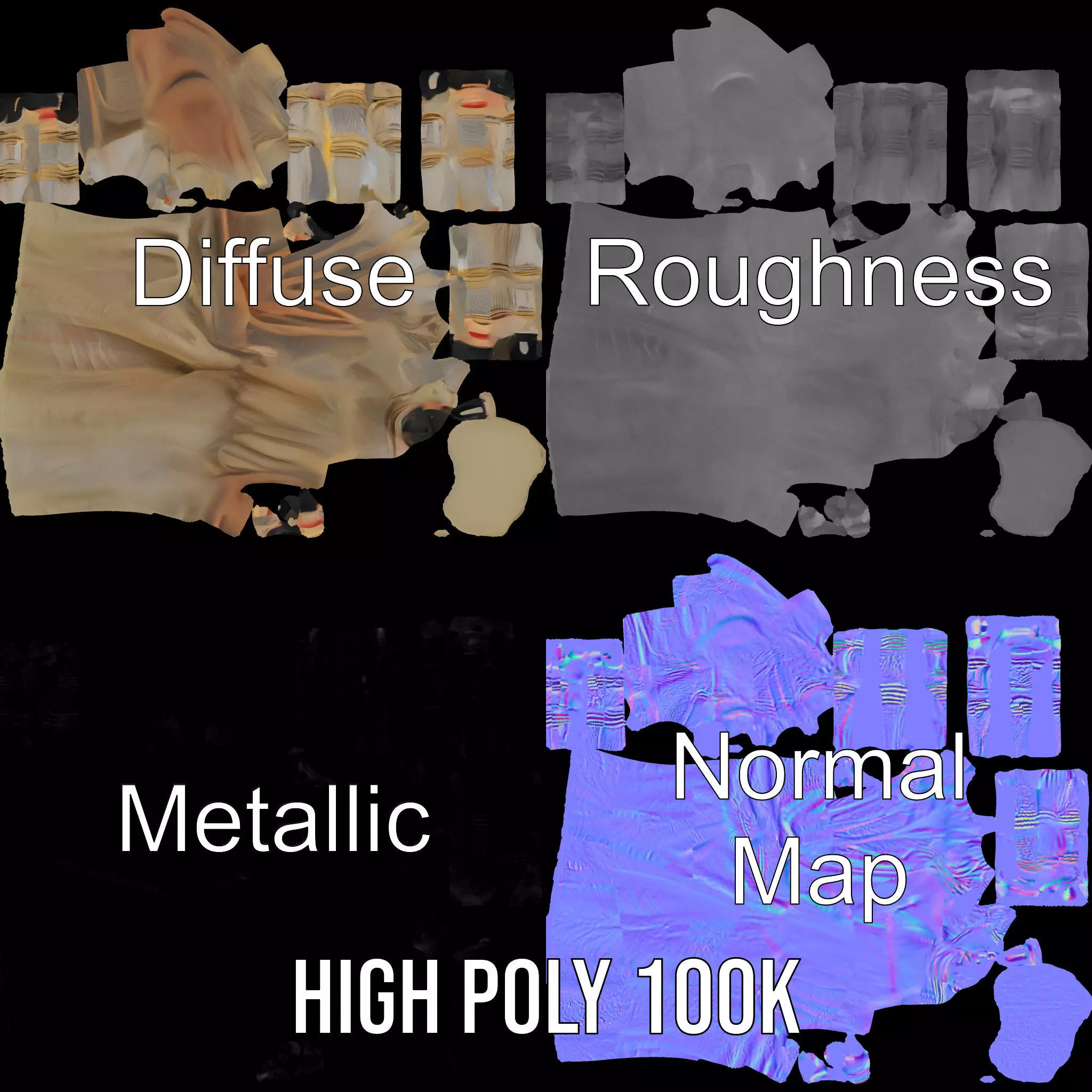 Fantasy Creature Hand Claw Model Pack Low-poly 3D model_3