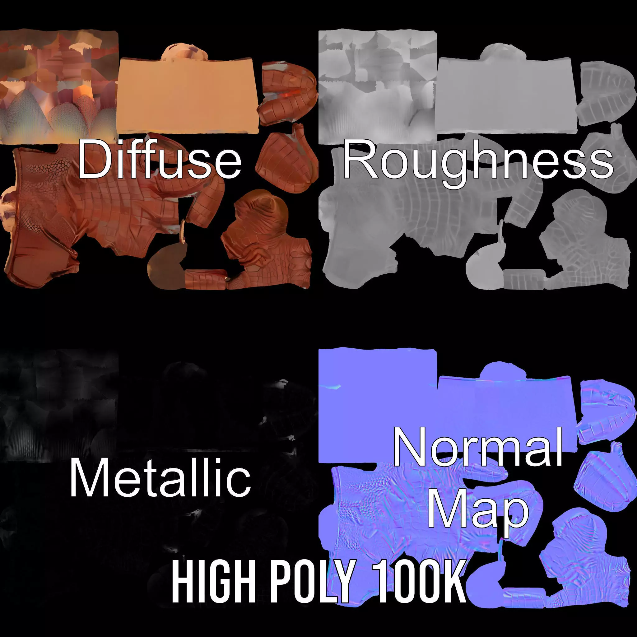 Elegant Leather Glove Model Pack Texture_3