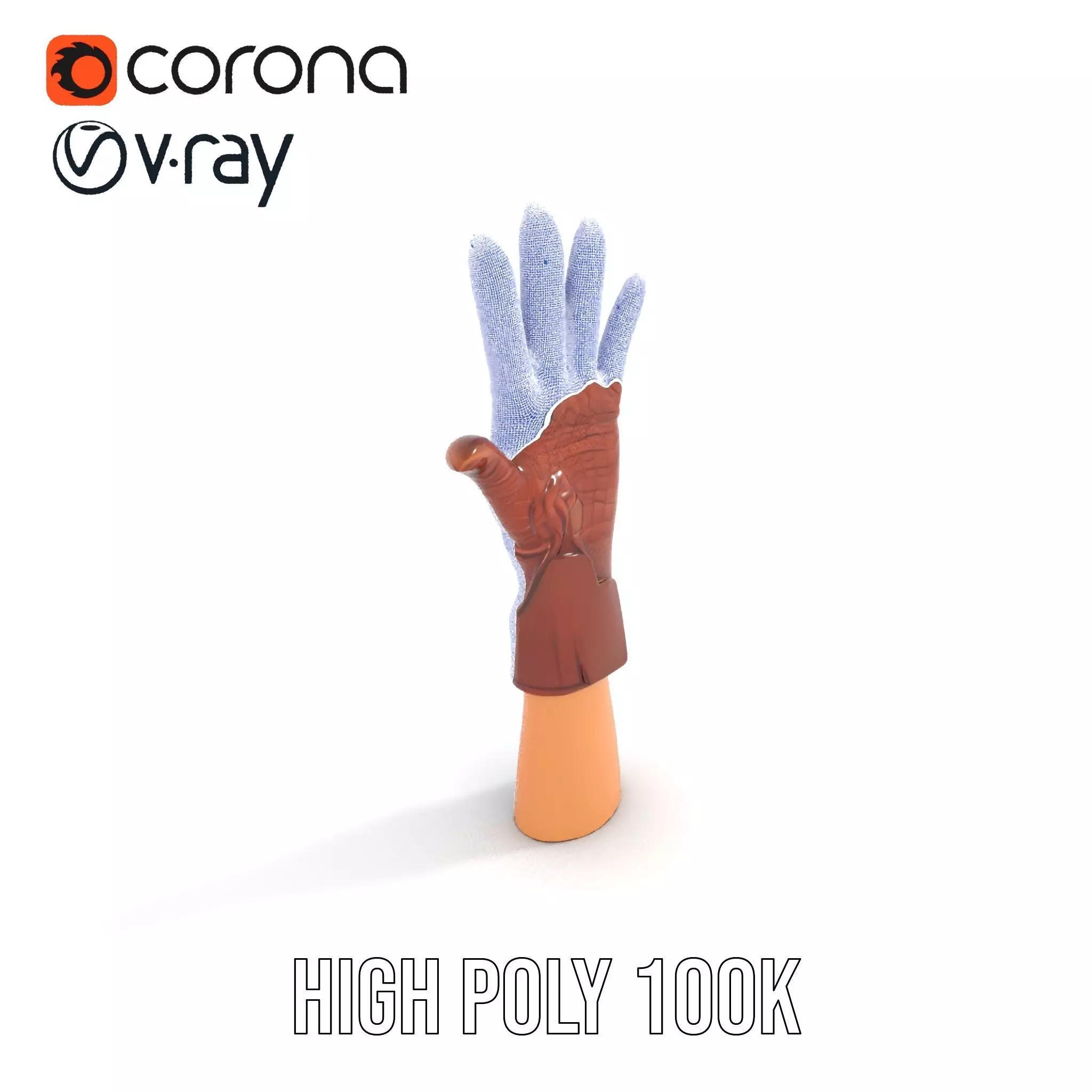 Elegant Leather Glove Model Pack Texture_31