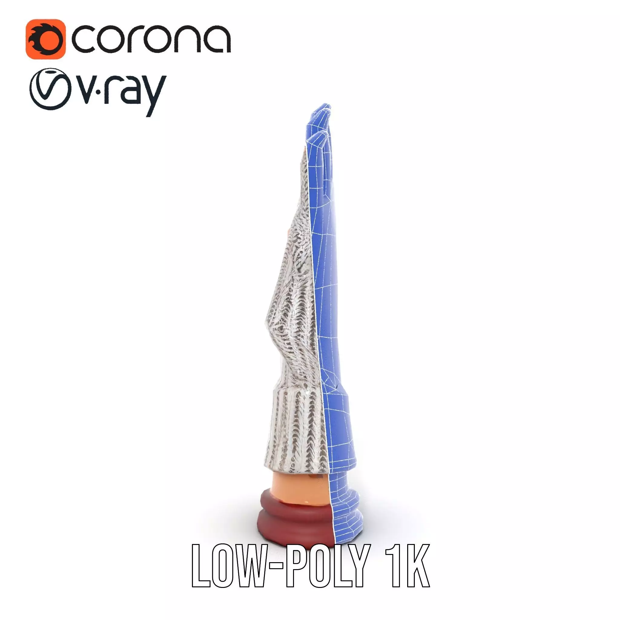 Knitted Glove with Arm Model Pack Low-poly 3D model_19