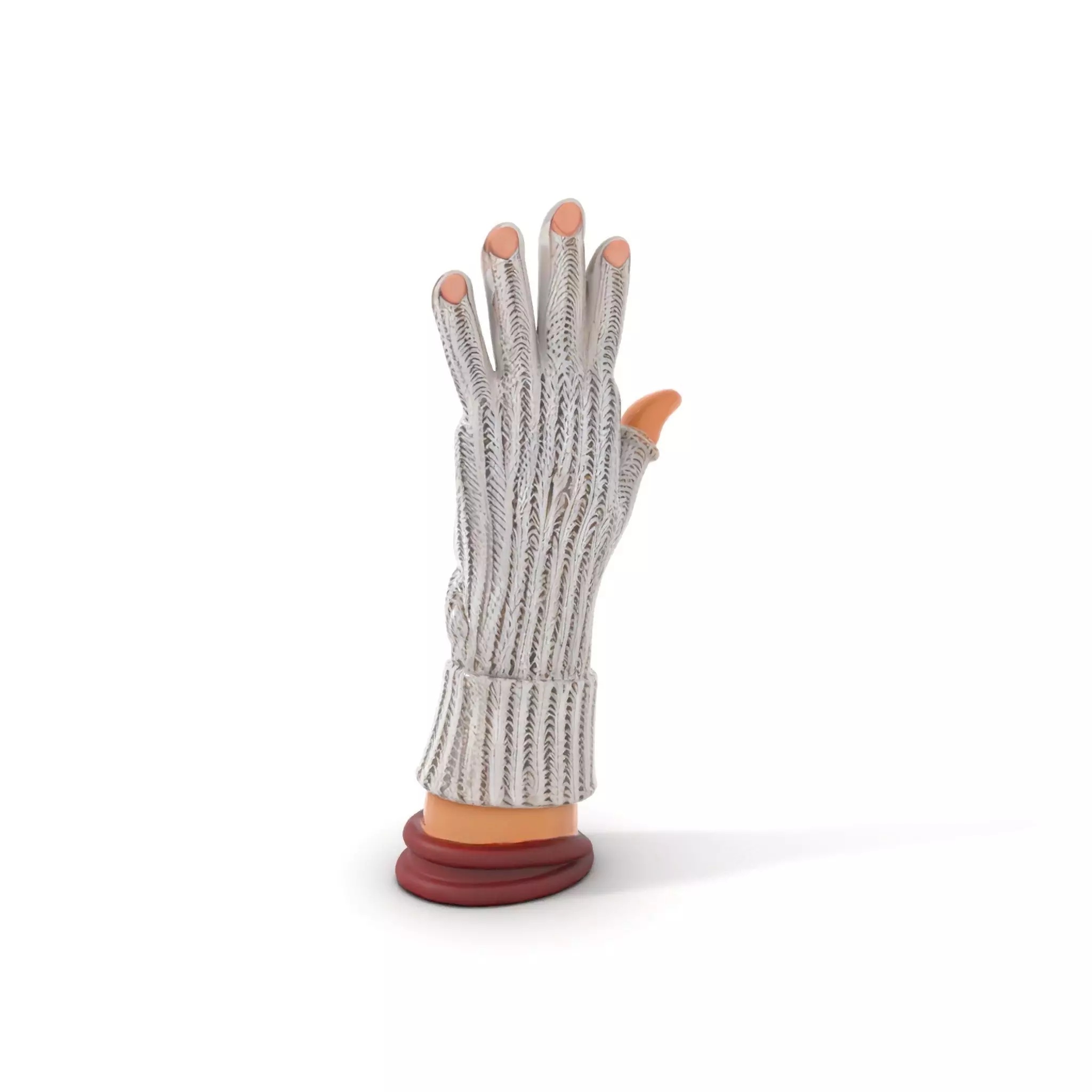 Knitted Glove with Arm Model Pack Low-poly 3D model_0