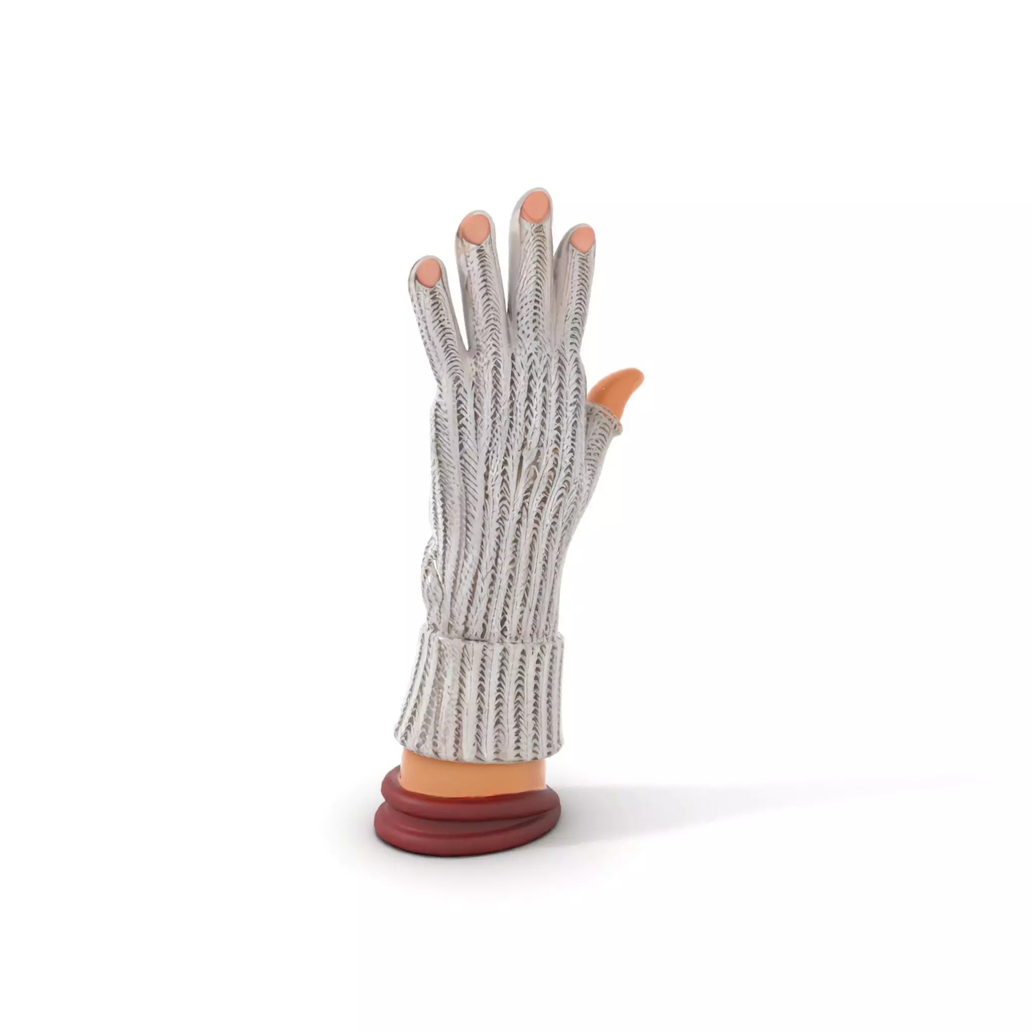 Knitted Glove with Arm Model Pack Low-poly 3D model_6