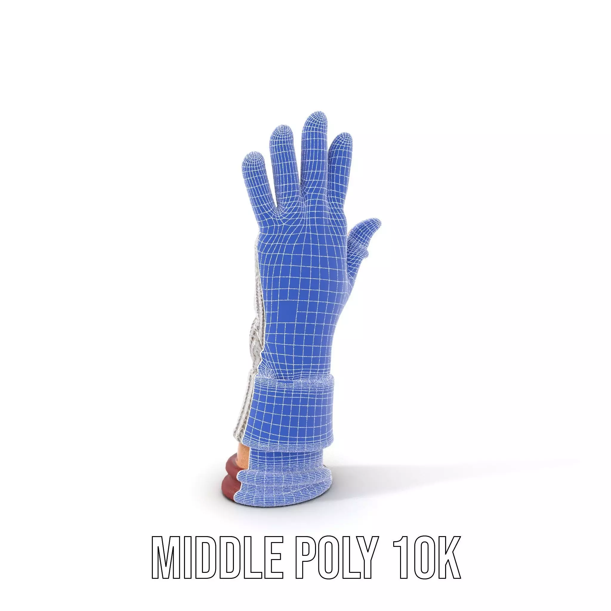 Knitted Glove with Arm Model Pack Low-poly 3D model_12