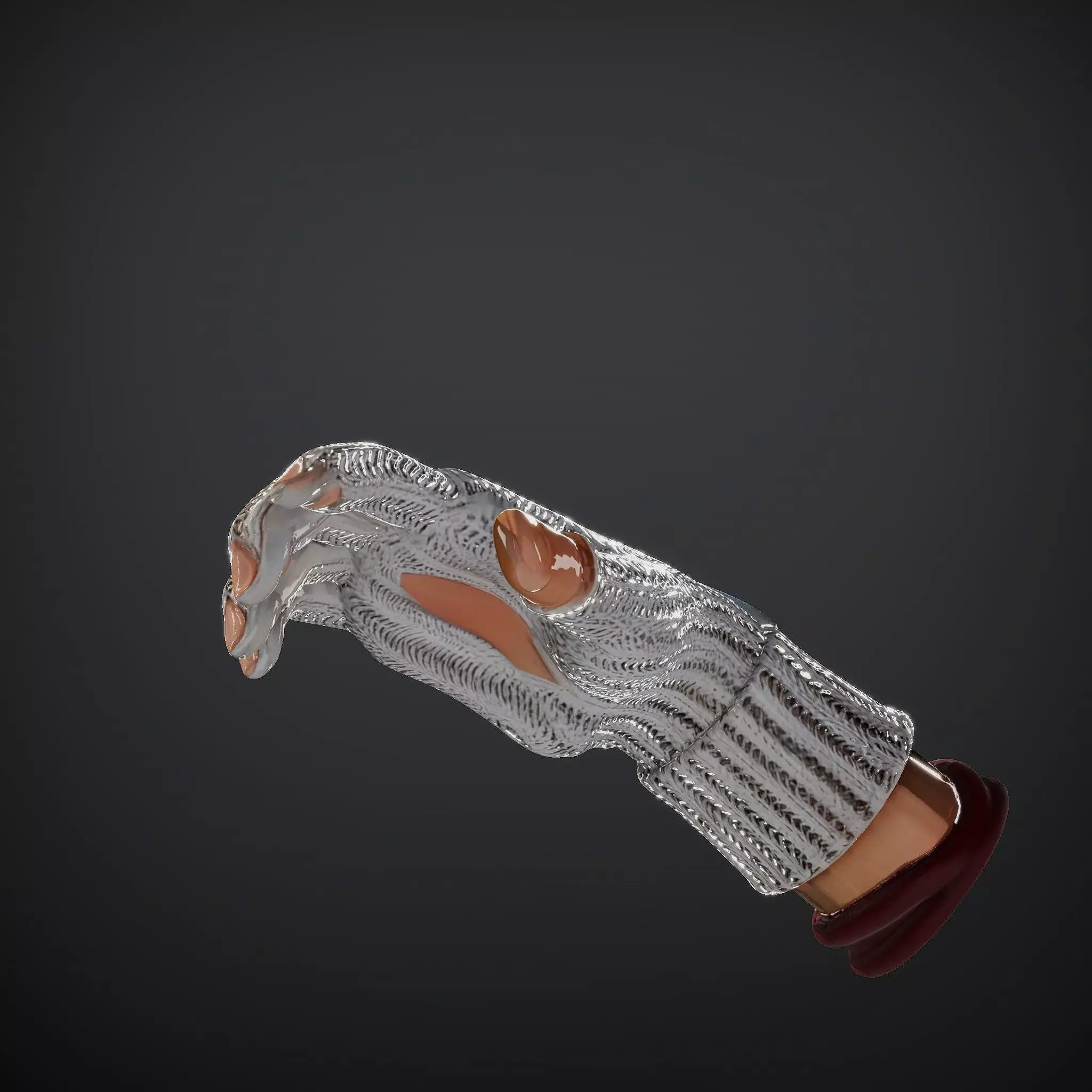 Knitted Glove with Arm Model Pack Low-poly 3D model_33