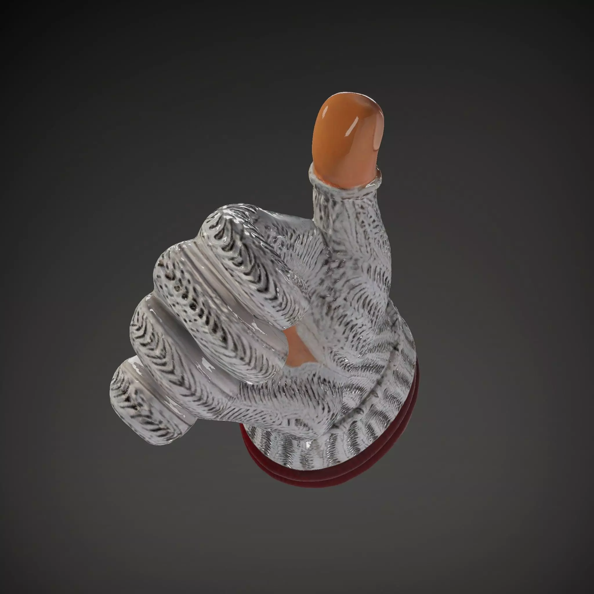 Knitted Glove with Arm Model Pack Low-poly 3D model_34