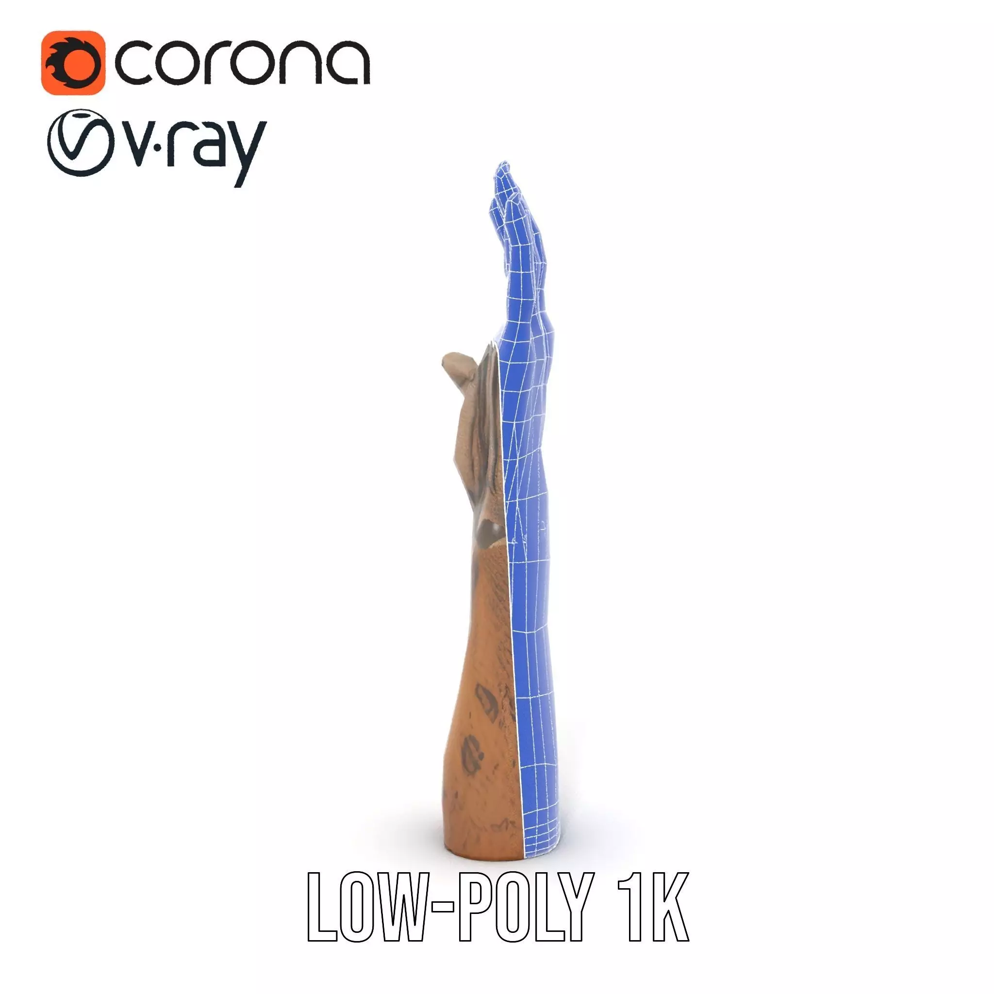 Zombie Hand model pack with detailed textures Low-poly 3D model_19