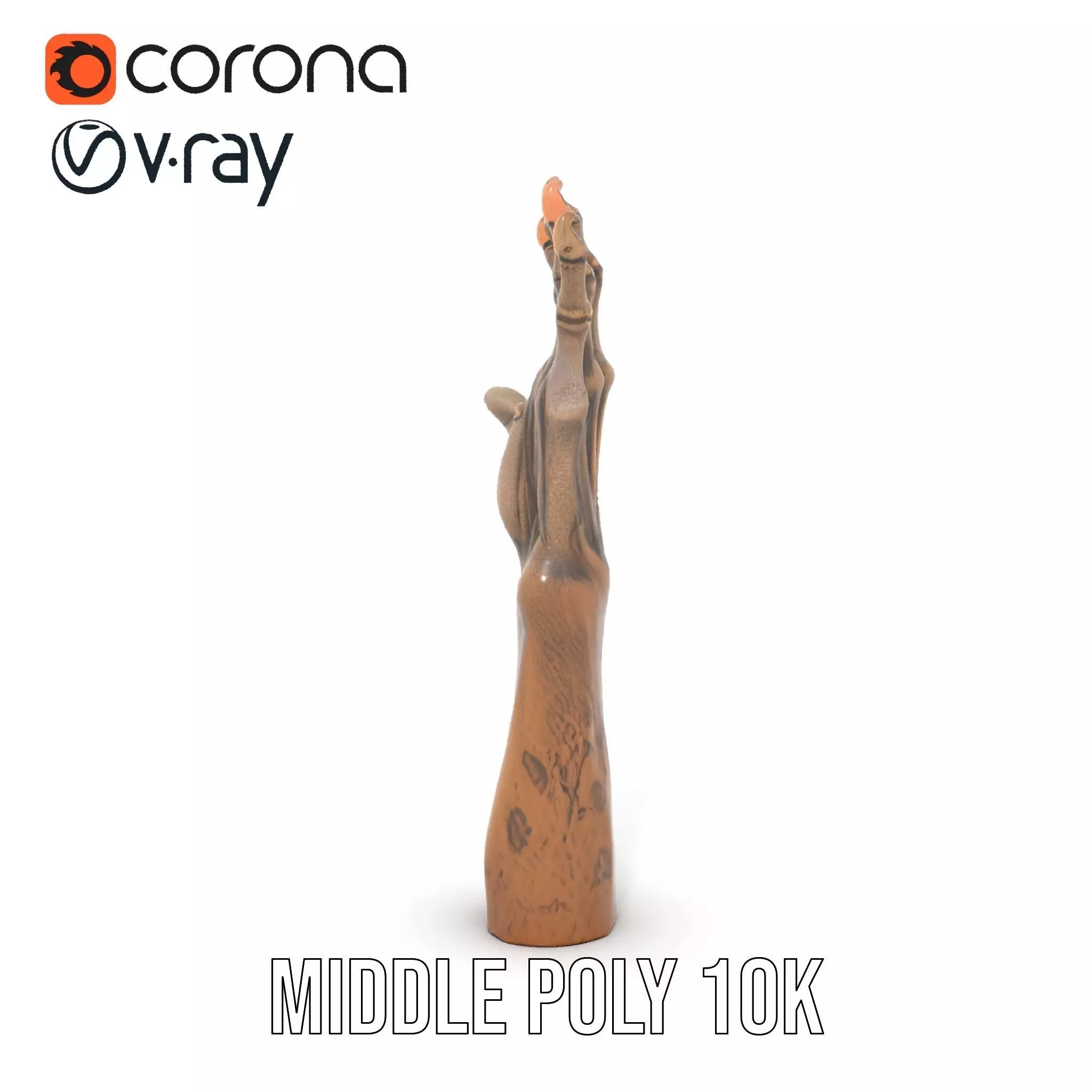 Zombie Hand model pack with detailed textures Low-poly 3D model_15