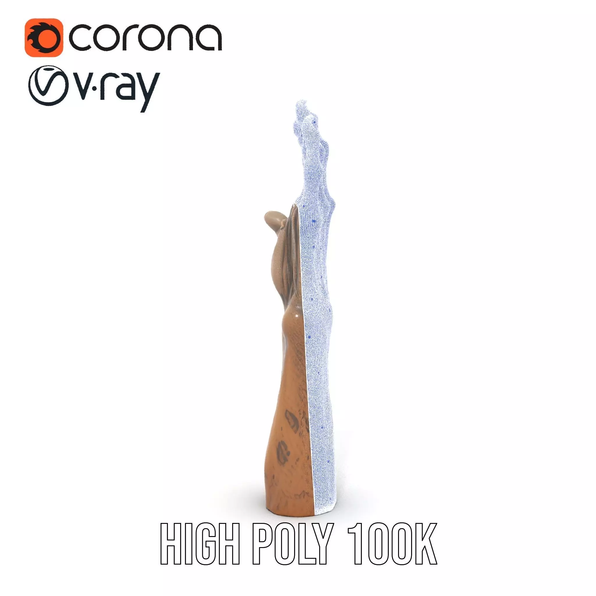 Zombie Hand model pack with detailed textures Low-poly 3D model_20