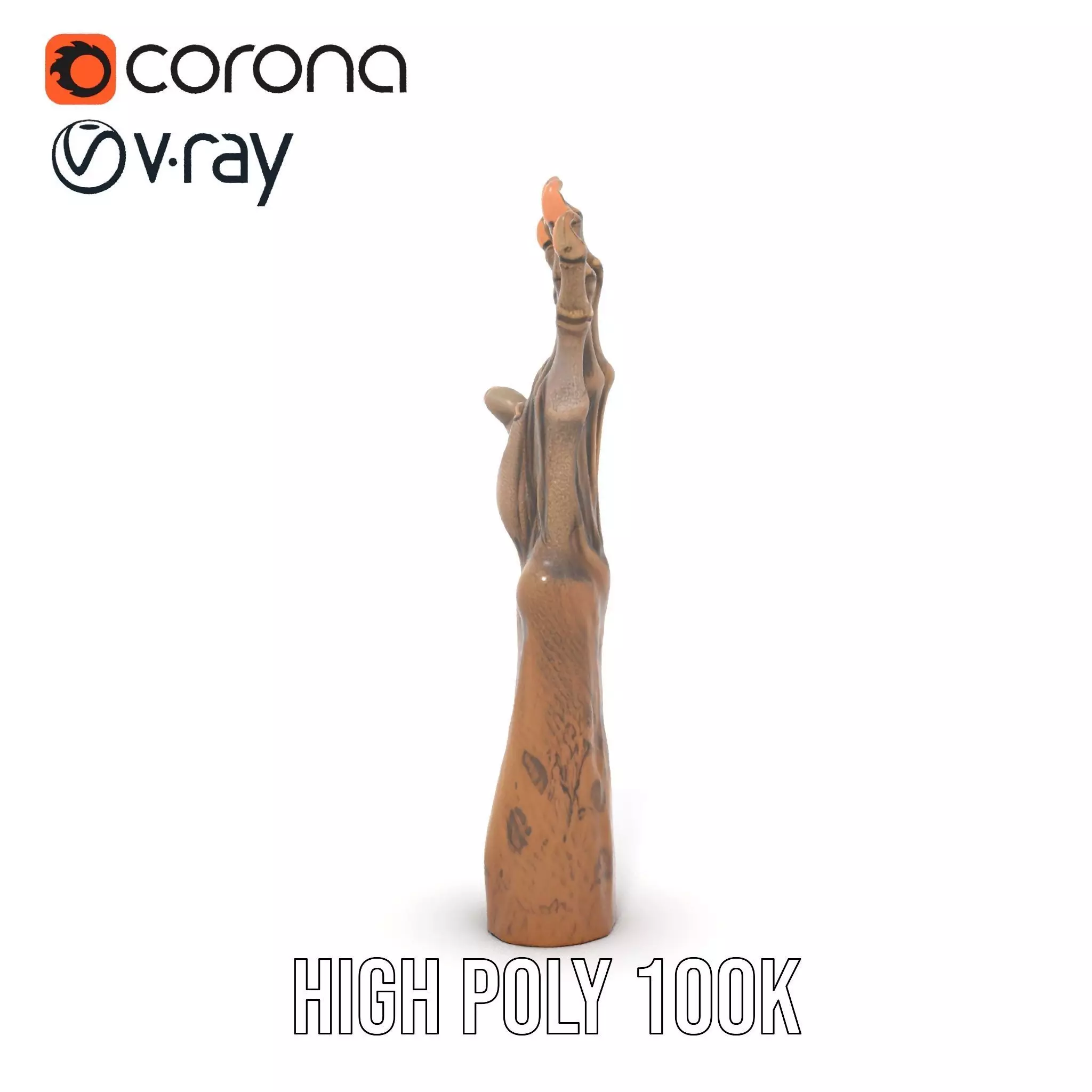 Zombie Hand model pack with detailed textures Low-poly 3D model_29