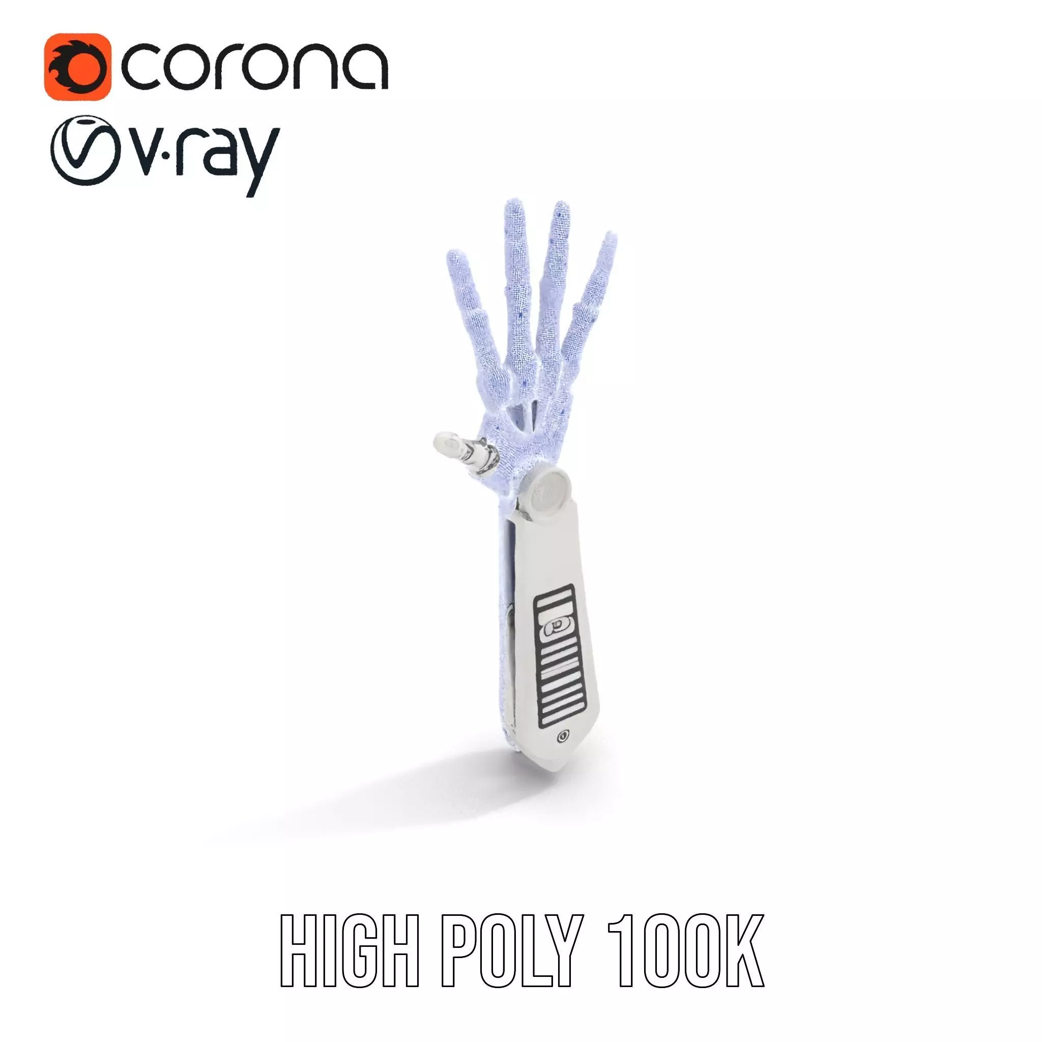 Futuristic Robotic Arm Model Pack Low-poly 3D model_17