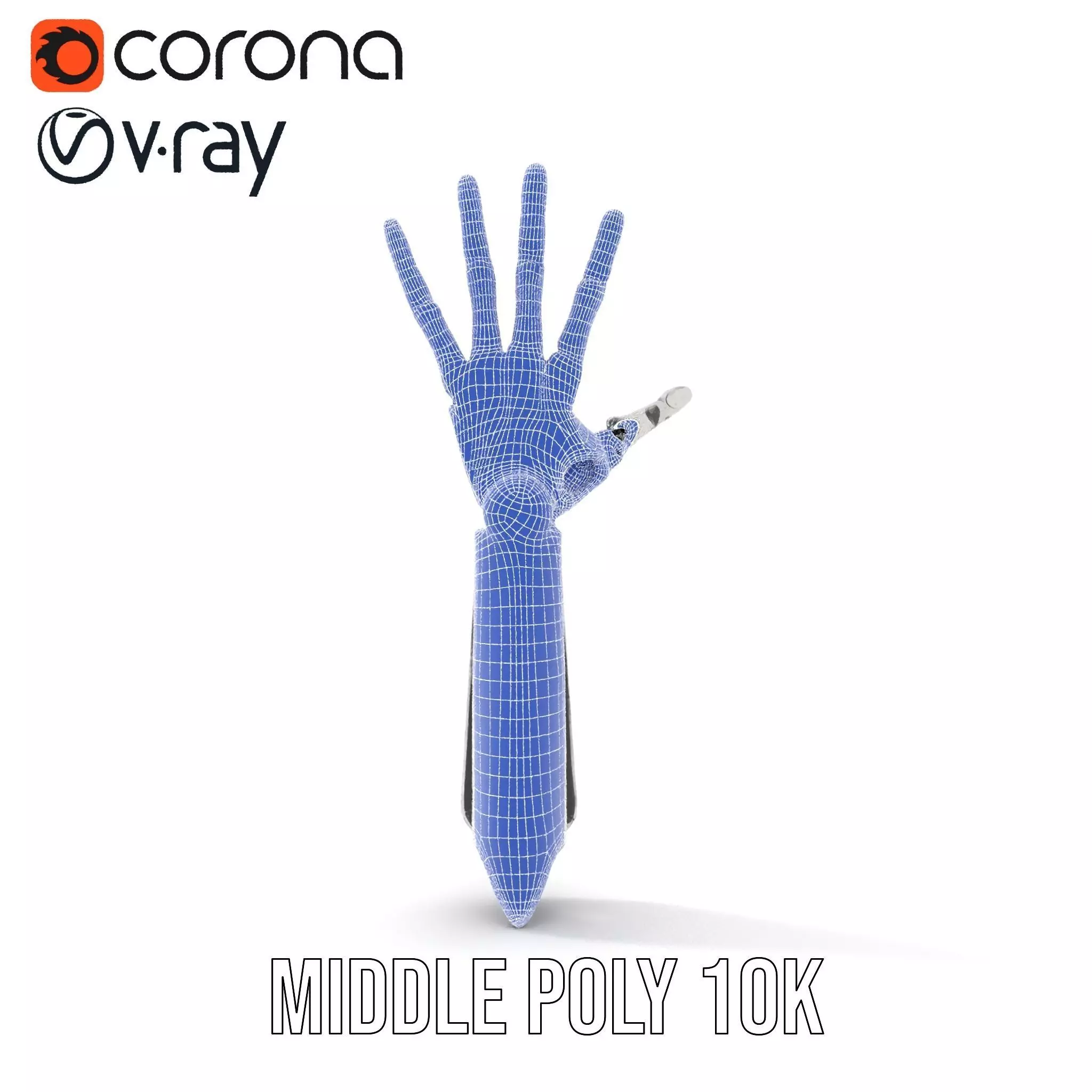 Futuristic Robotic Arm Model Pack Low-poly 3D model_30
