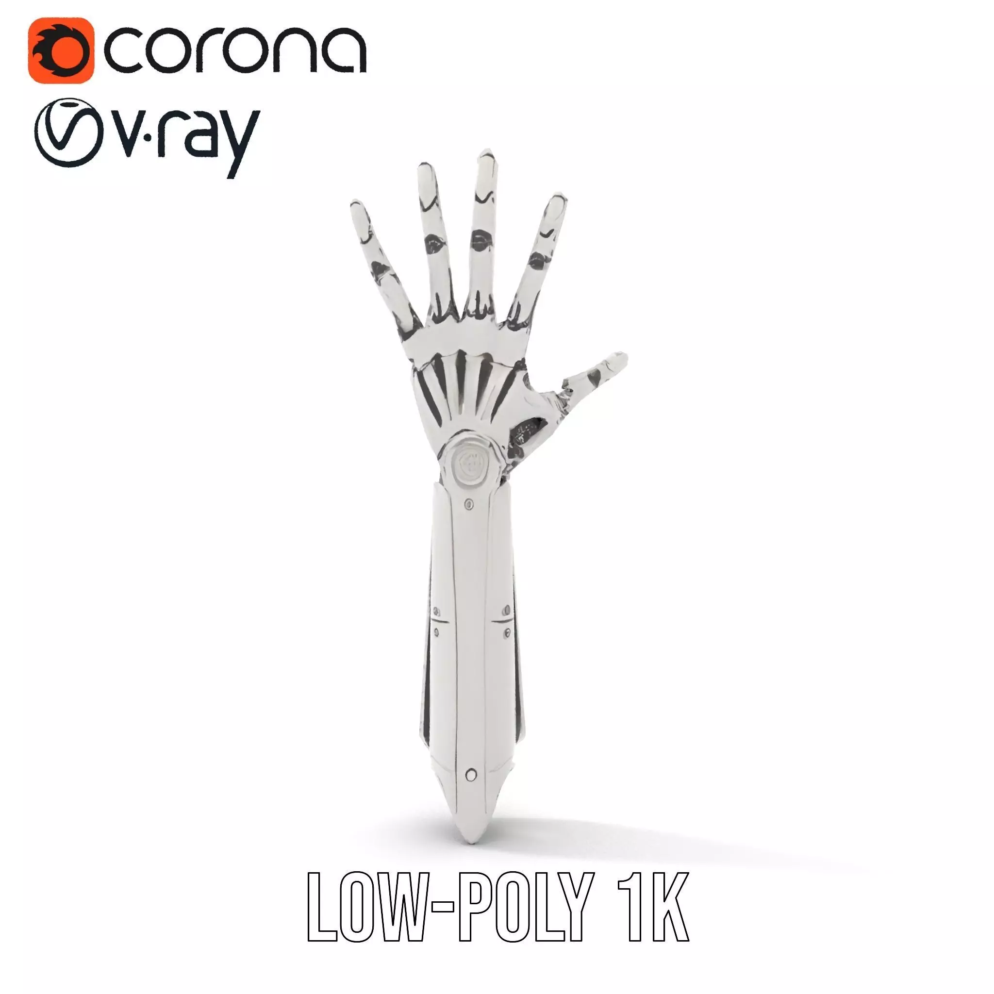 Futuristic Robotic Arm Model Pack Low-poly 3D model_14