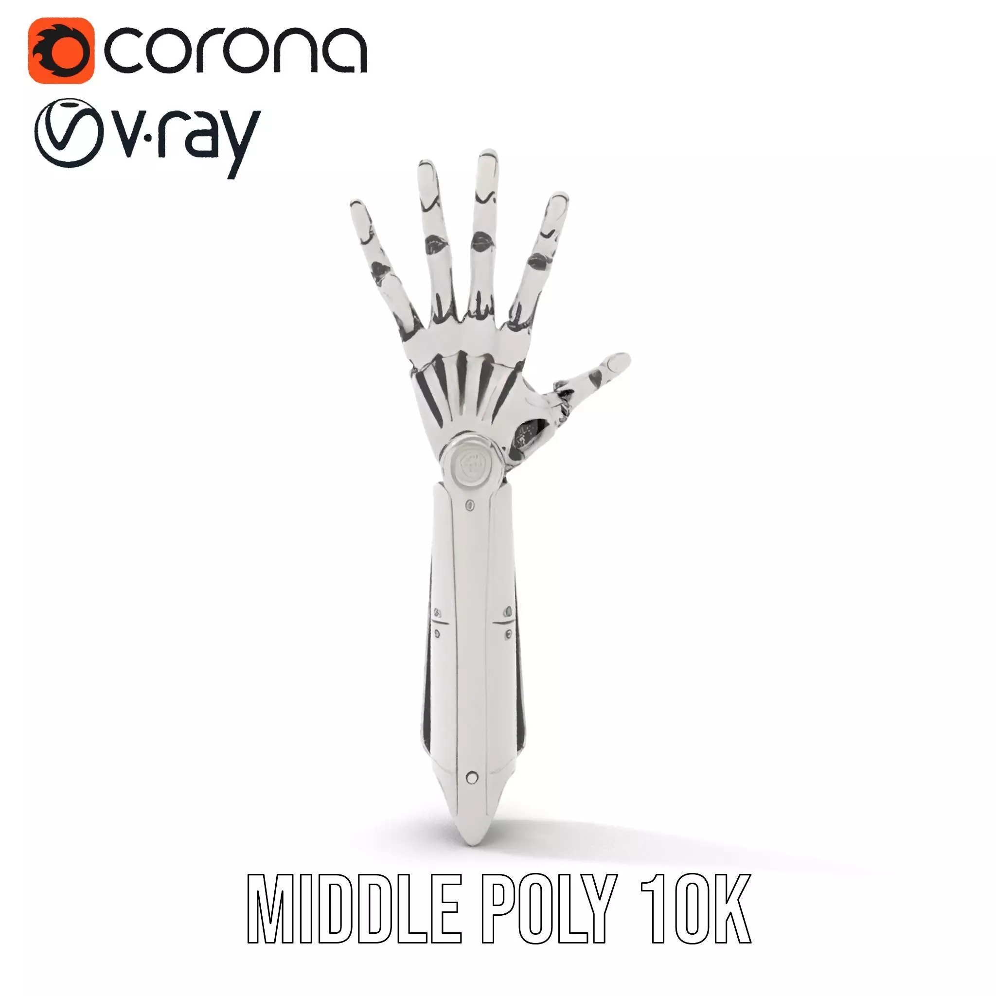 Futuristic Robotic Arm Model Pack Low-poly 3D model_10