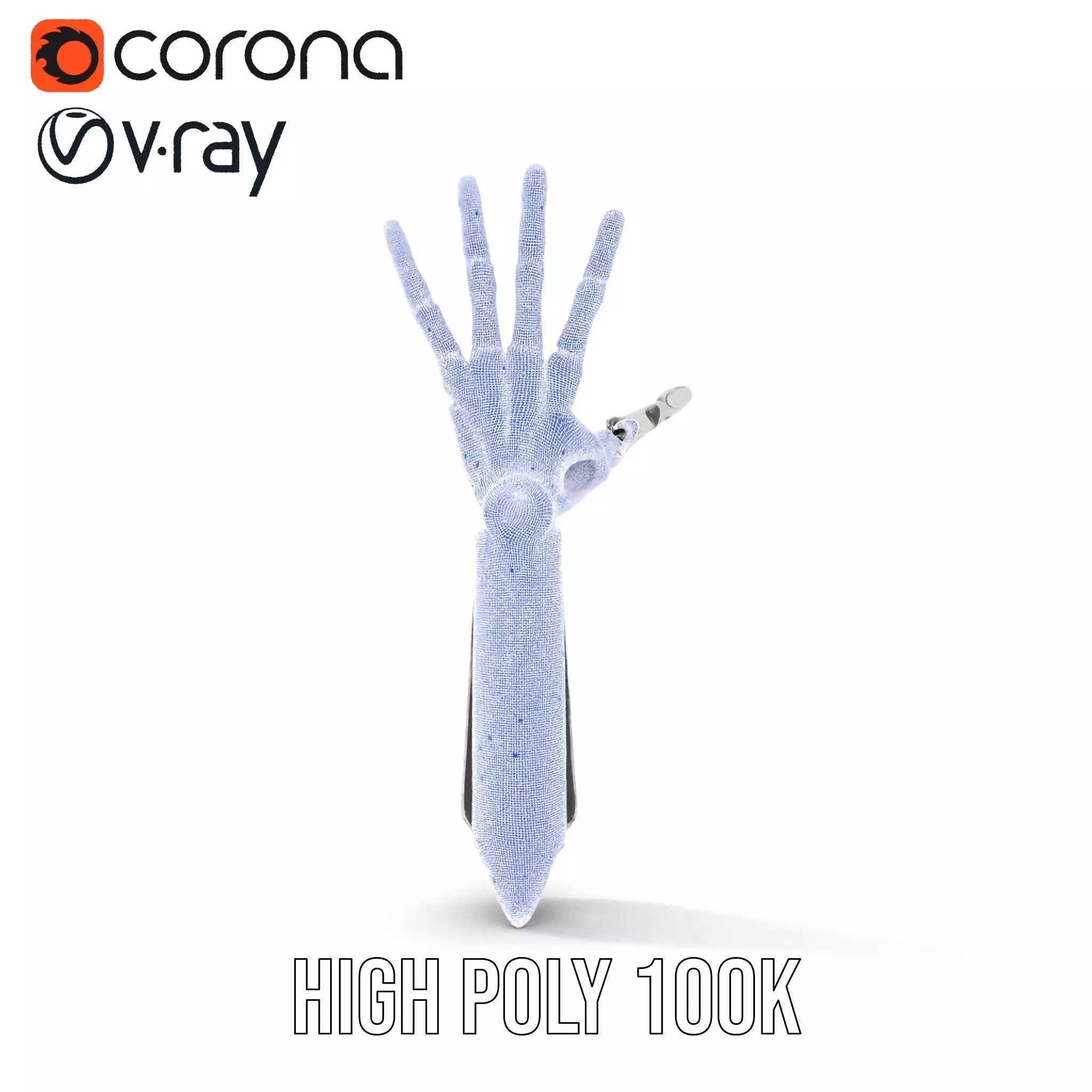 Futuristic Robotic Arm Model Pack Low-poly 3D model_20