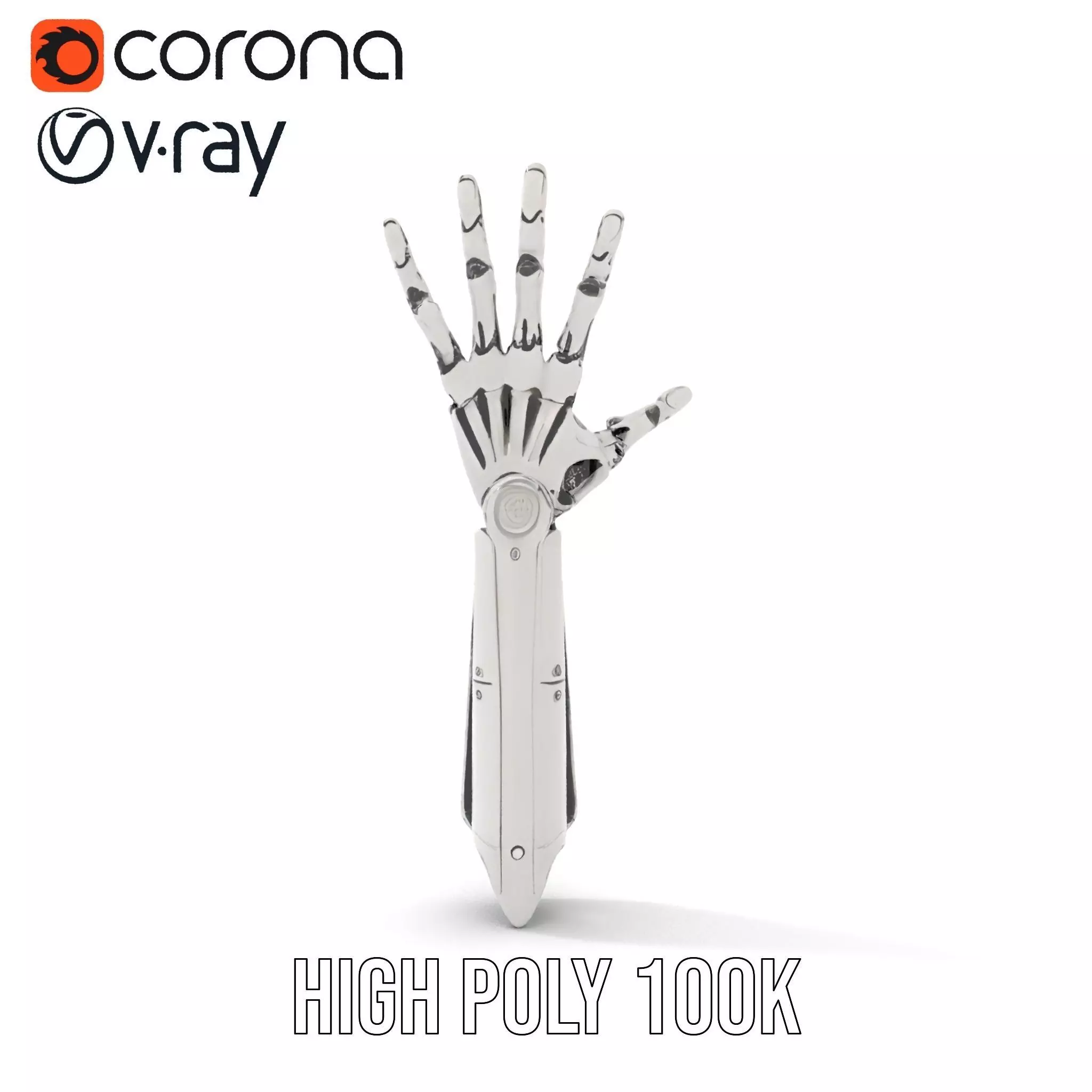 Futuristic Robotic Arm Model Pack Low-poly 3D model_29