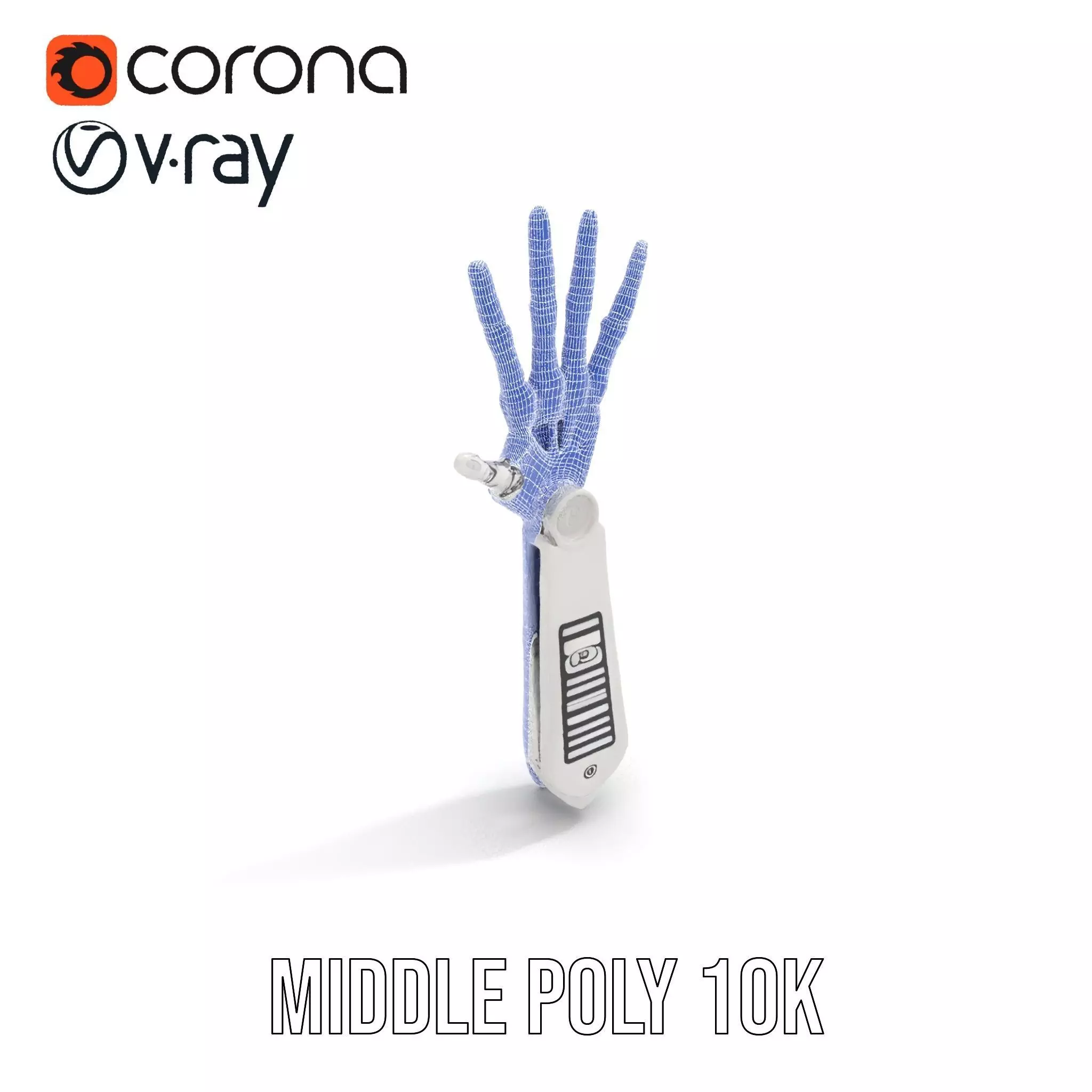 Futuristic Robotic Arm Model Pack Low-poly 3D model_18