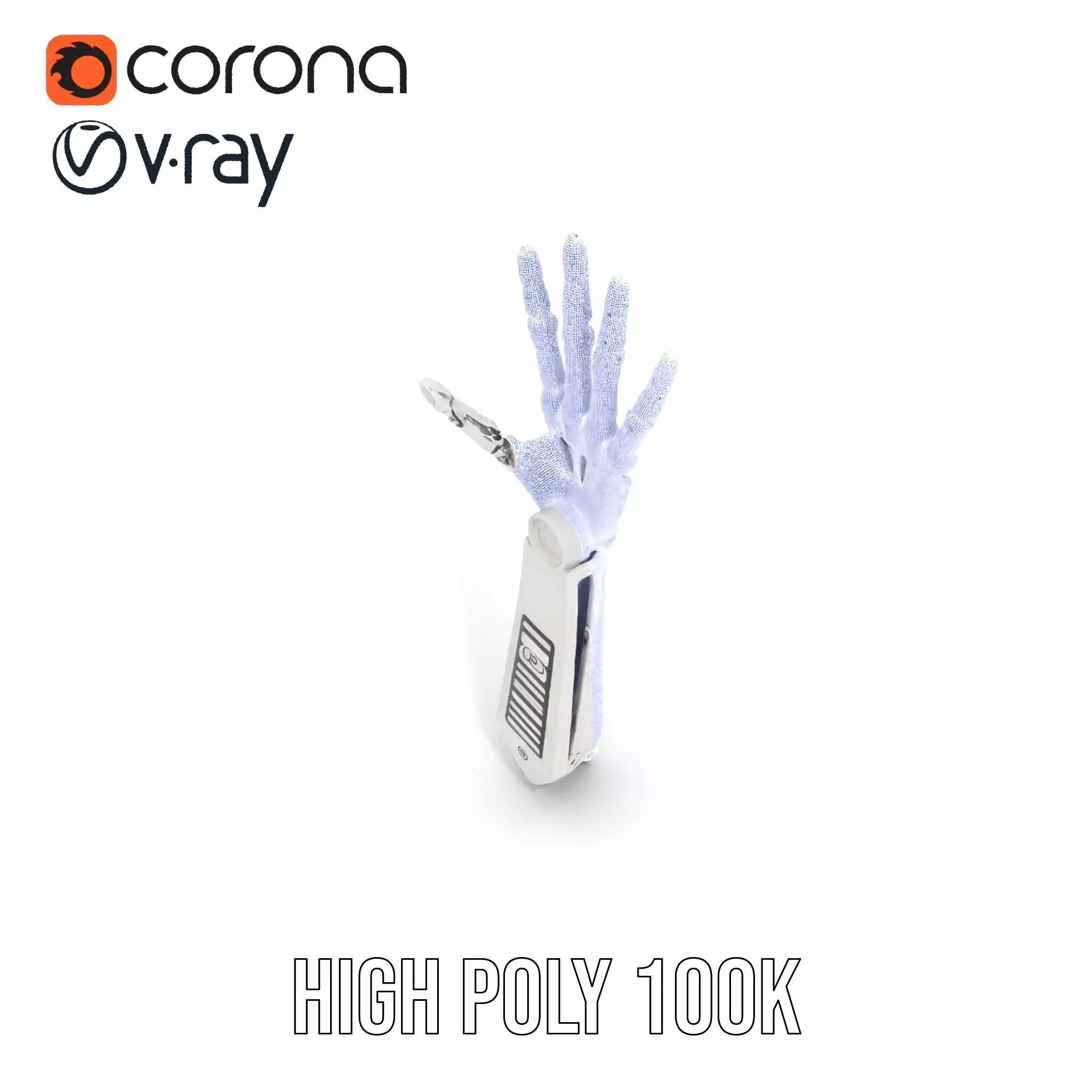 Futuristic Robotic Arm Model Pack Low-poly 3D model_32