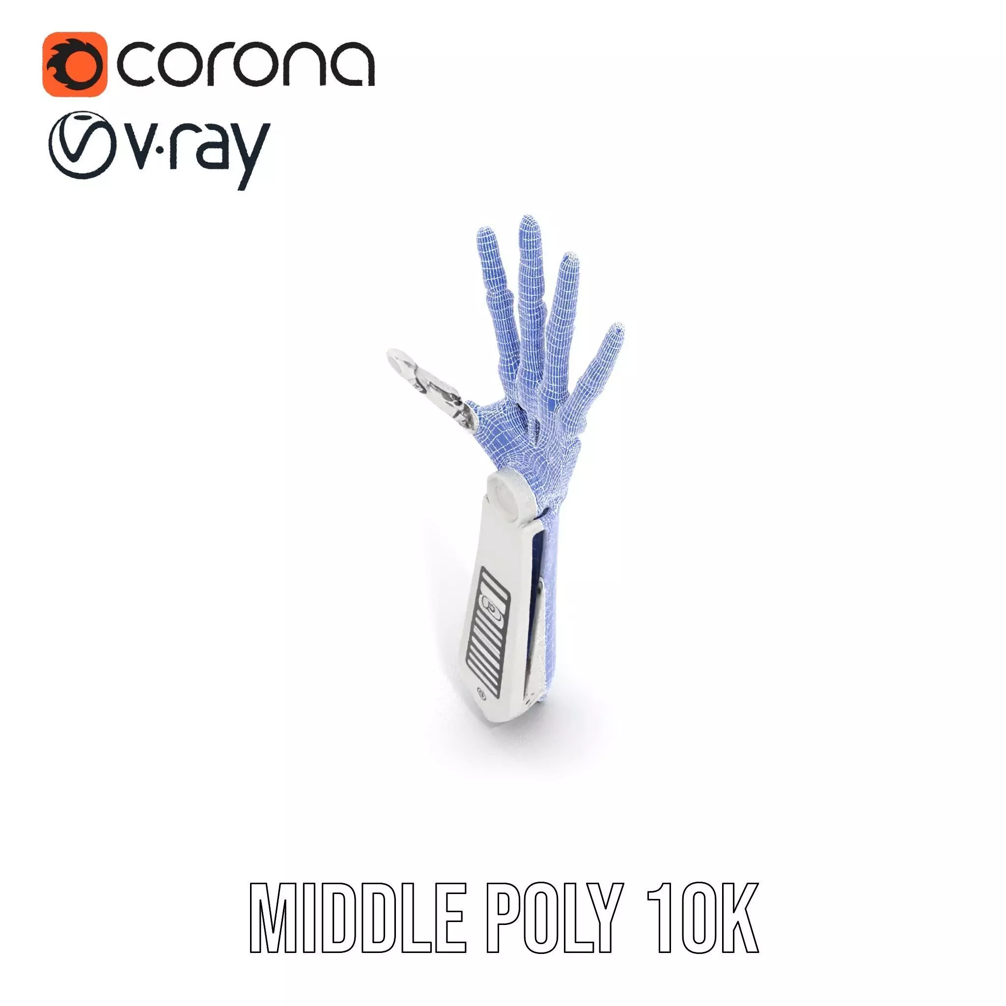 Futuristic Robotic Arm Model Pack Low-poly 3D model_27