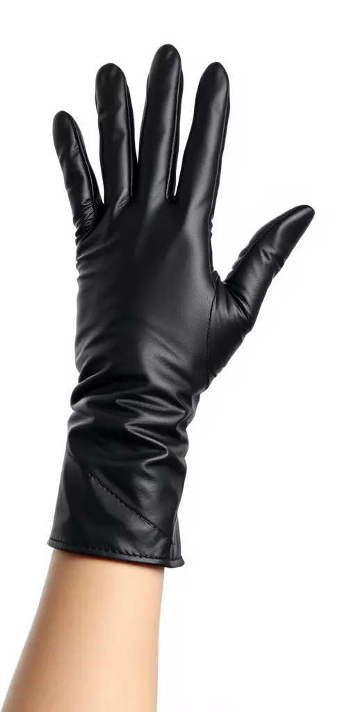 Black Leather Glove Model Pack Low-poly 3D model_2
