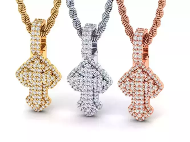 Chrome Cross 1 inch 3D print model