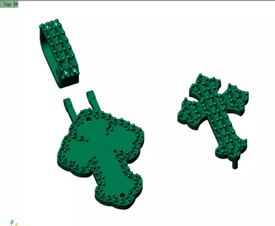 Chrome Cross 1 inch 3D print model_4