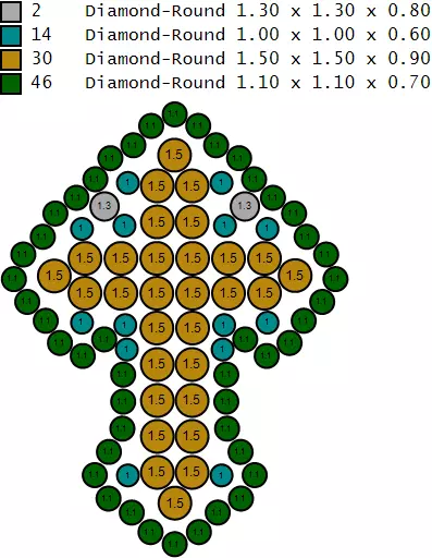 Chrome Cross 1 inch 3D print model_5