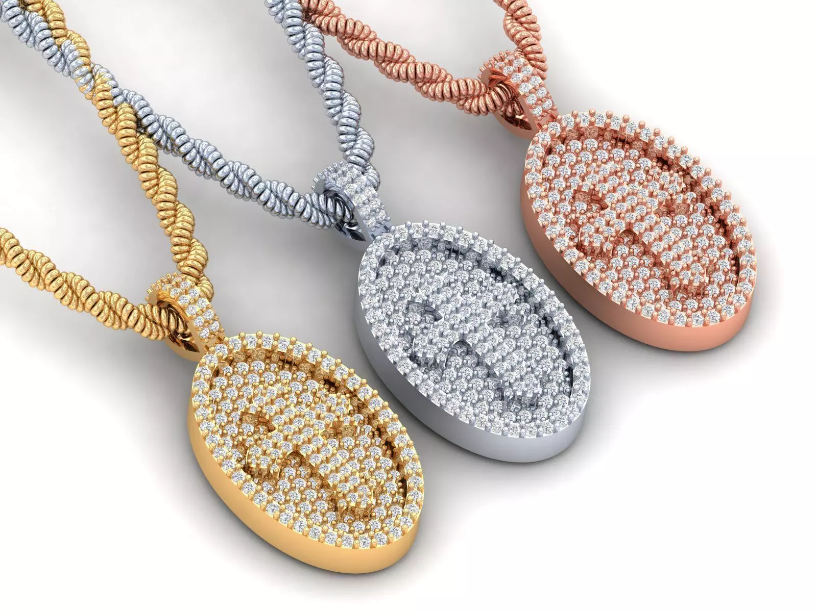 Oval Cross Pendant 3D print model_1