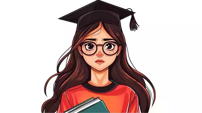 Girl Student 3D Character Model
