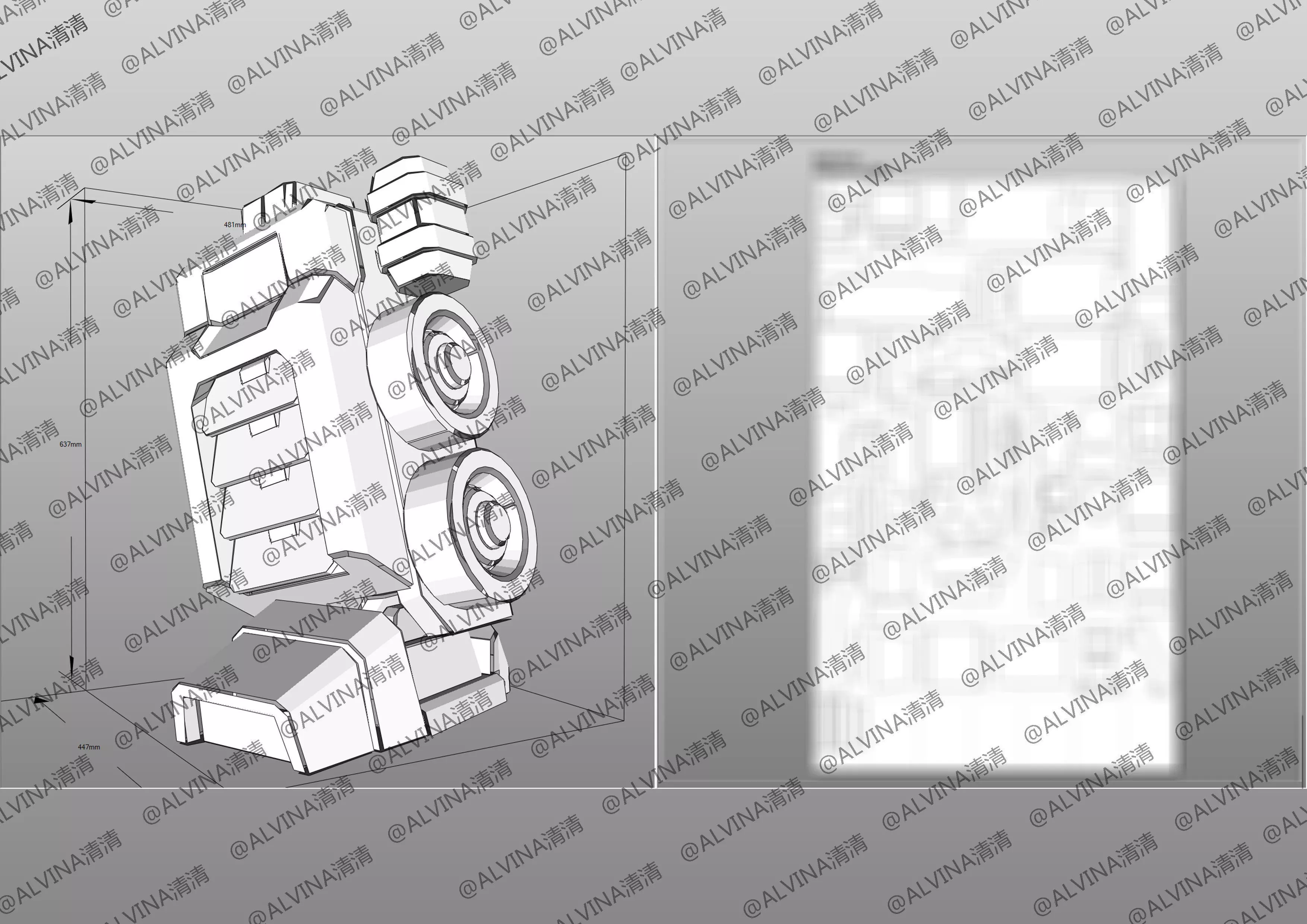 SD G1 Optimus Prime Armor - DIY Cosplay Pepakura Foam Template Low-poly 3D model_27