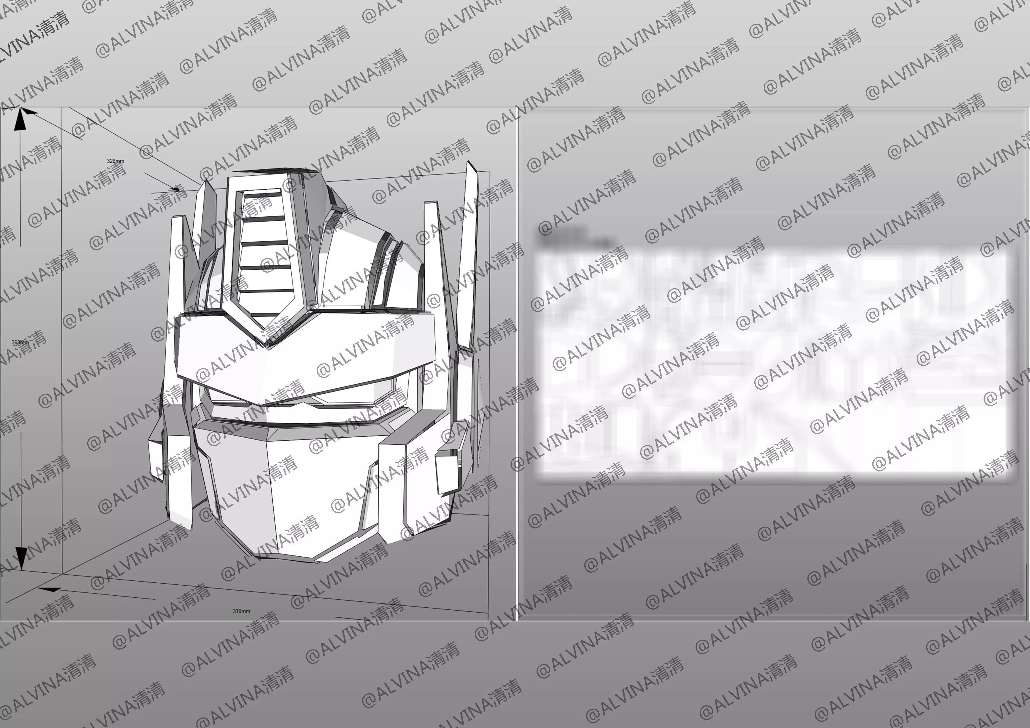 SD G1 Optimus Prime Armor - DIY Cosplay Pepakura Foam Template Low-poly 3D model_11