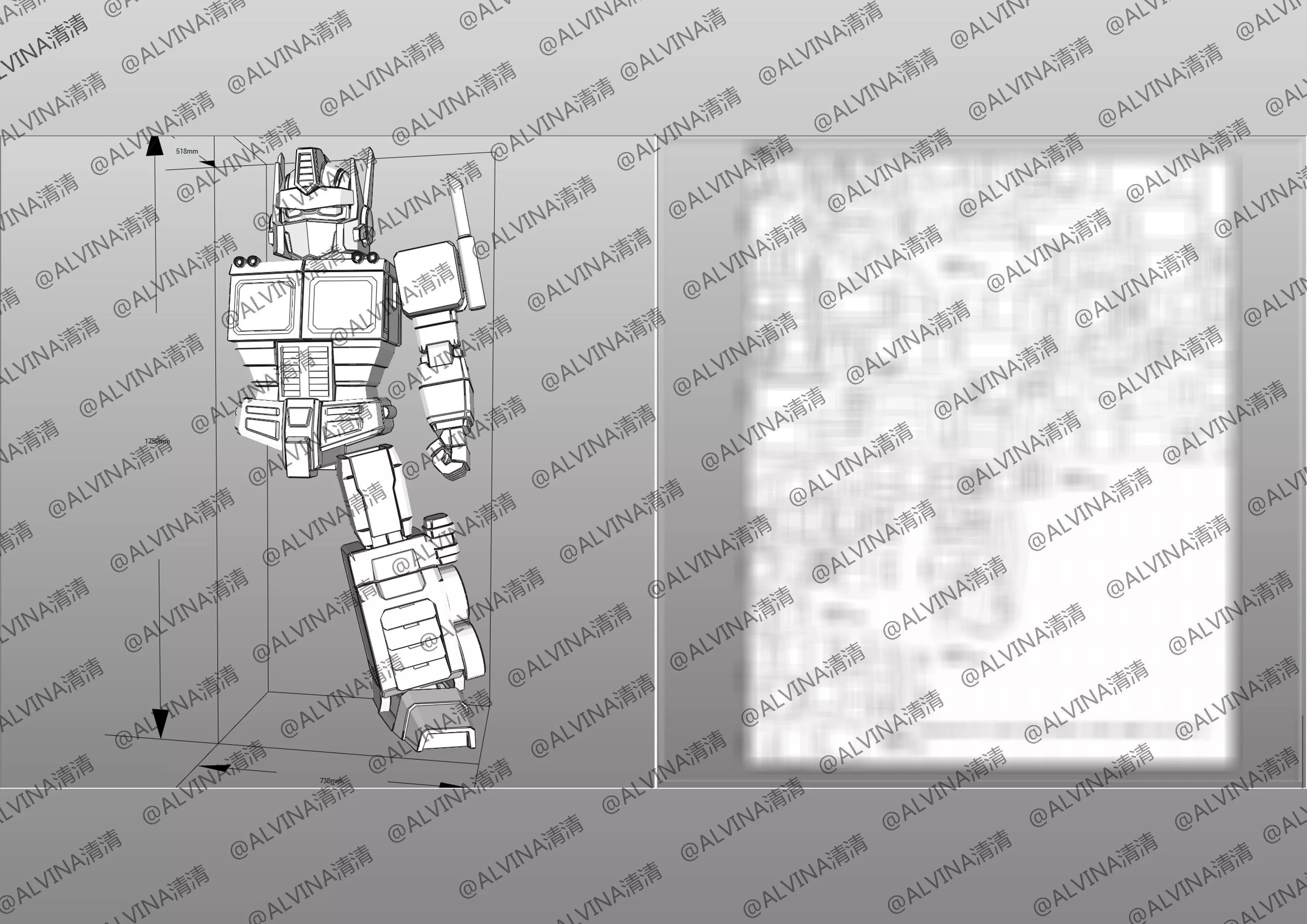 SD G1 Optimus Prime Armor - DIY Cosplay Pepakura Foam Template Low-poly 3D model_9