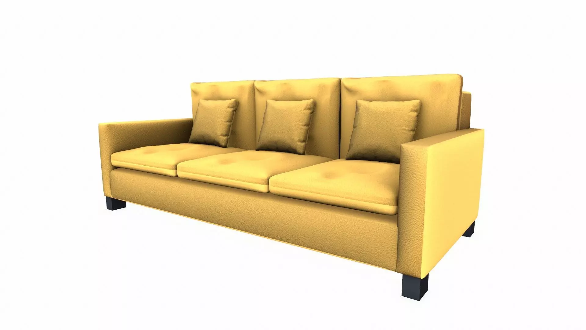 Leather Sofa Low-poly 3D model_2