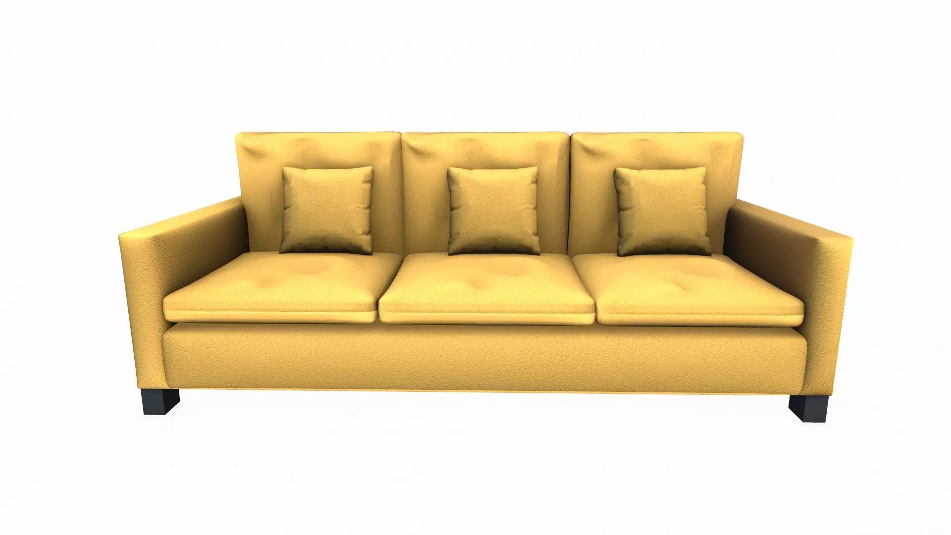 Leather Sofa Low-poly 3D model_0