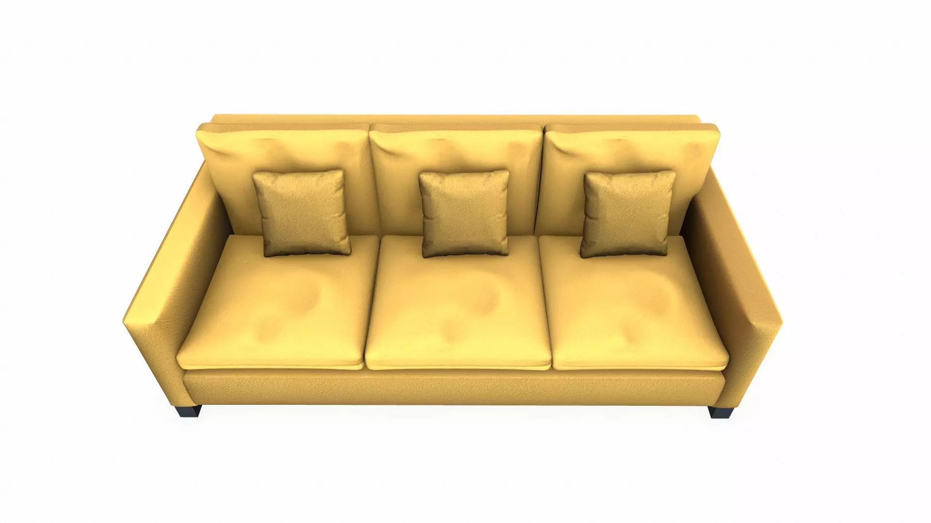Leather Sofa Low-poly 3D model_6