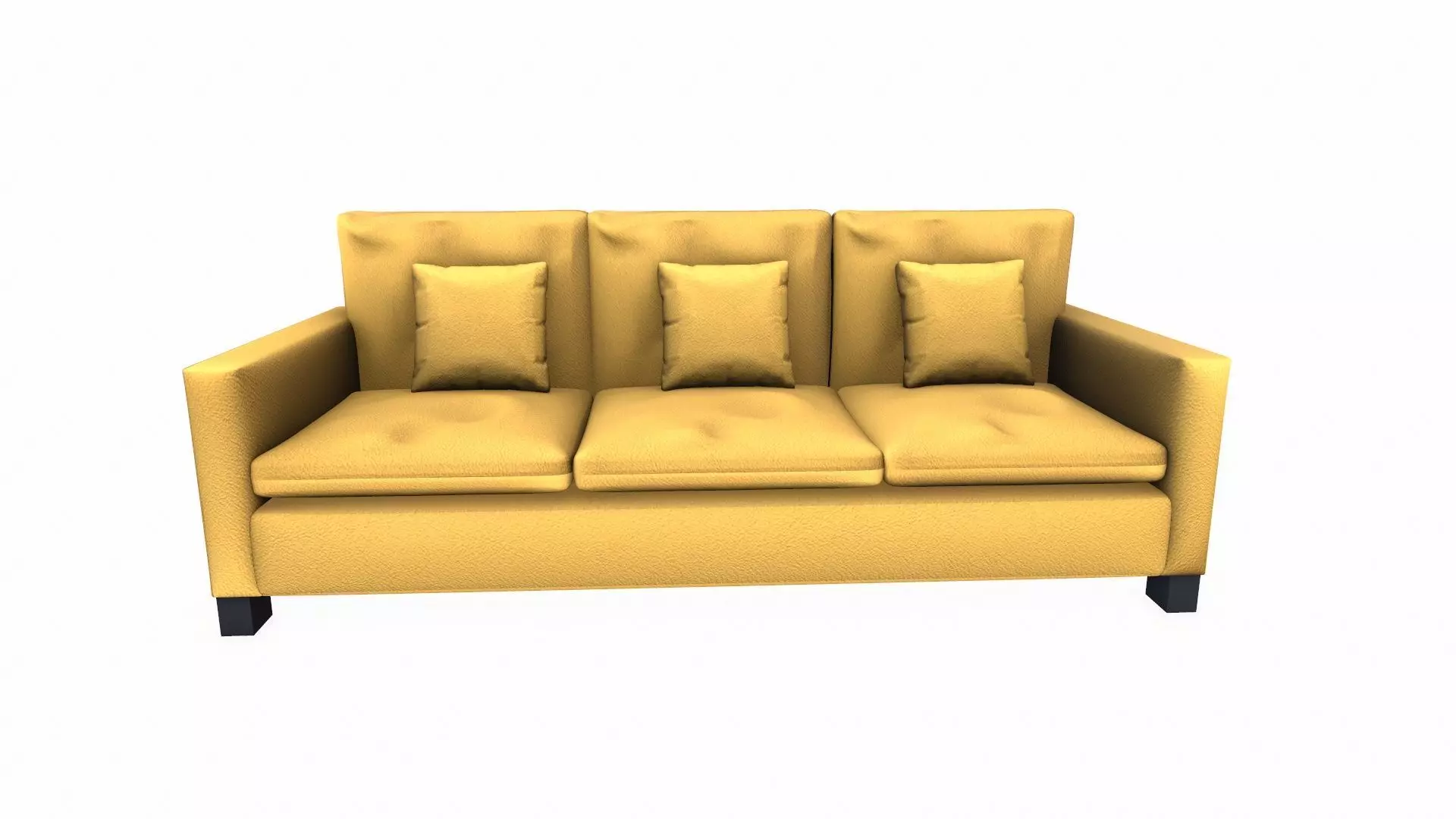 Leather Sofa Low-poly 3D model_5