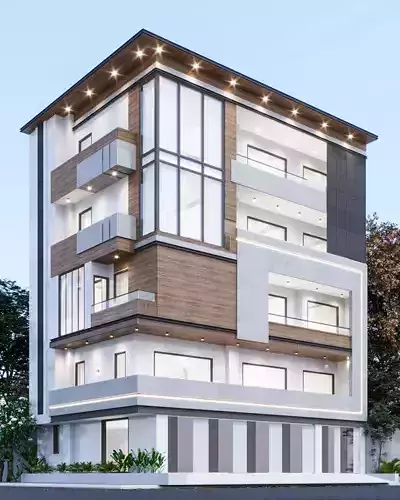 Exterior Corner 200 sqyard Elevation