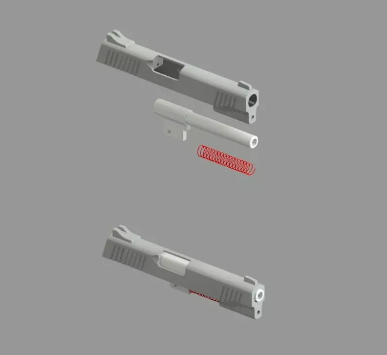 1911 COMBAT MINIATURE 3D print model_3