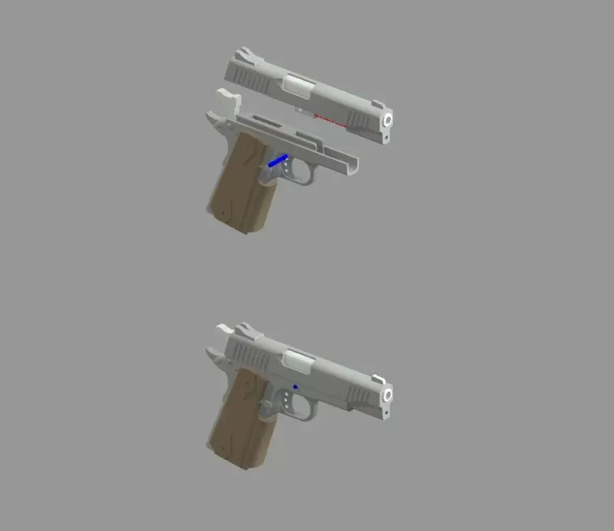 1911 COMBAT MINIATURE 3D print model_5