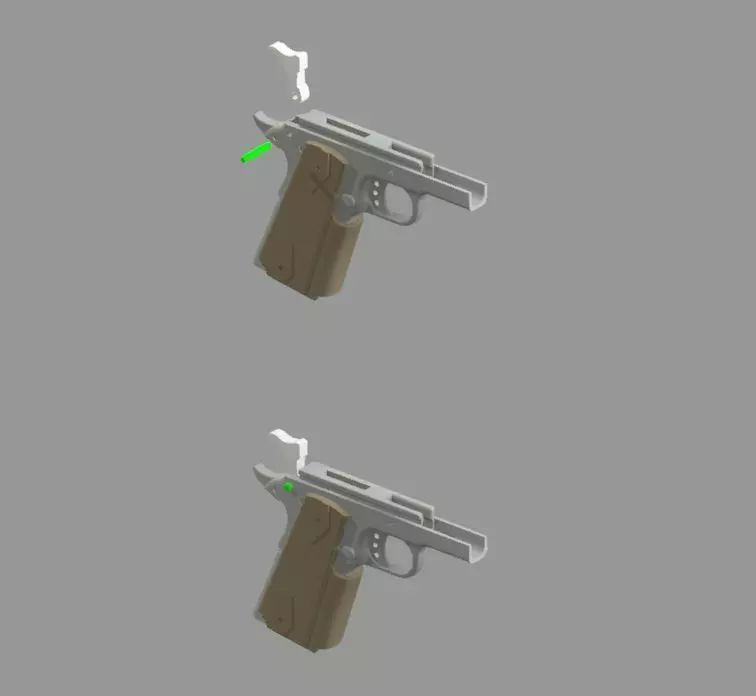 1911 COMBAT MINIATURE 3D print model_4