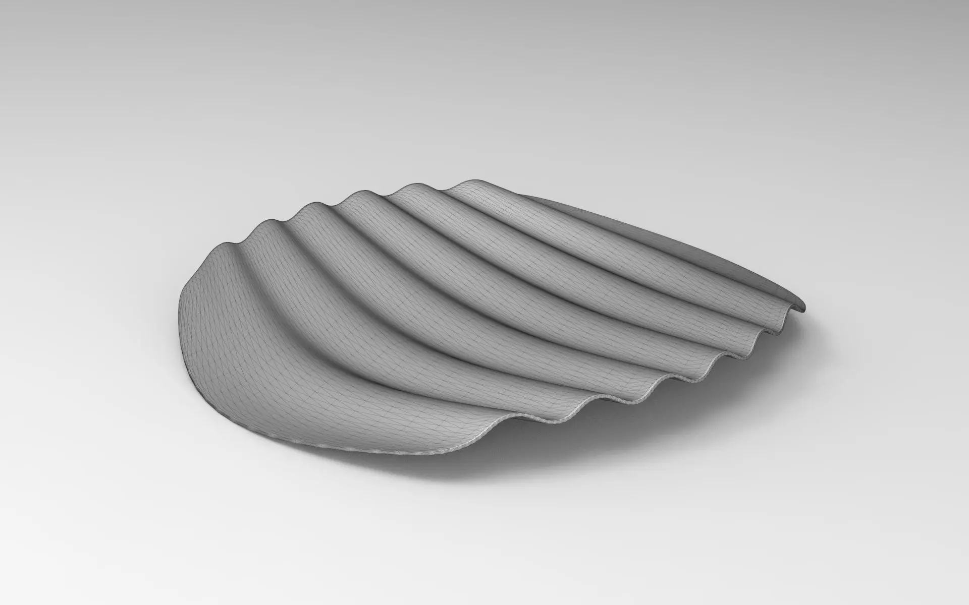 Wavy Tray Low-poly 3D model_5