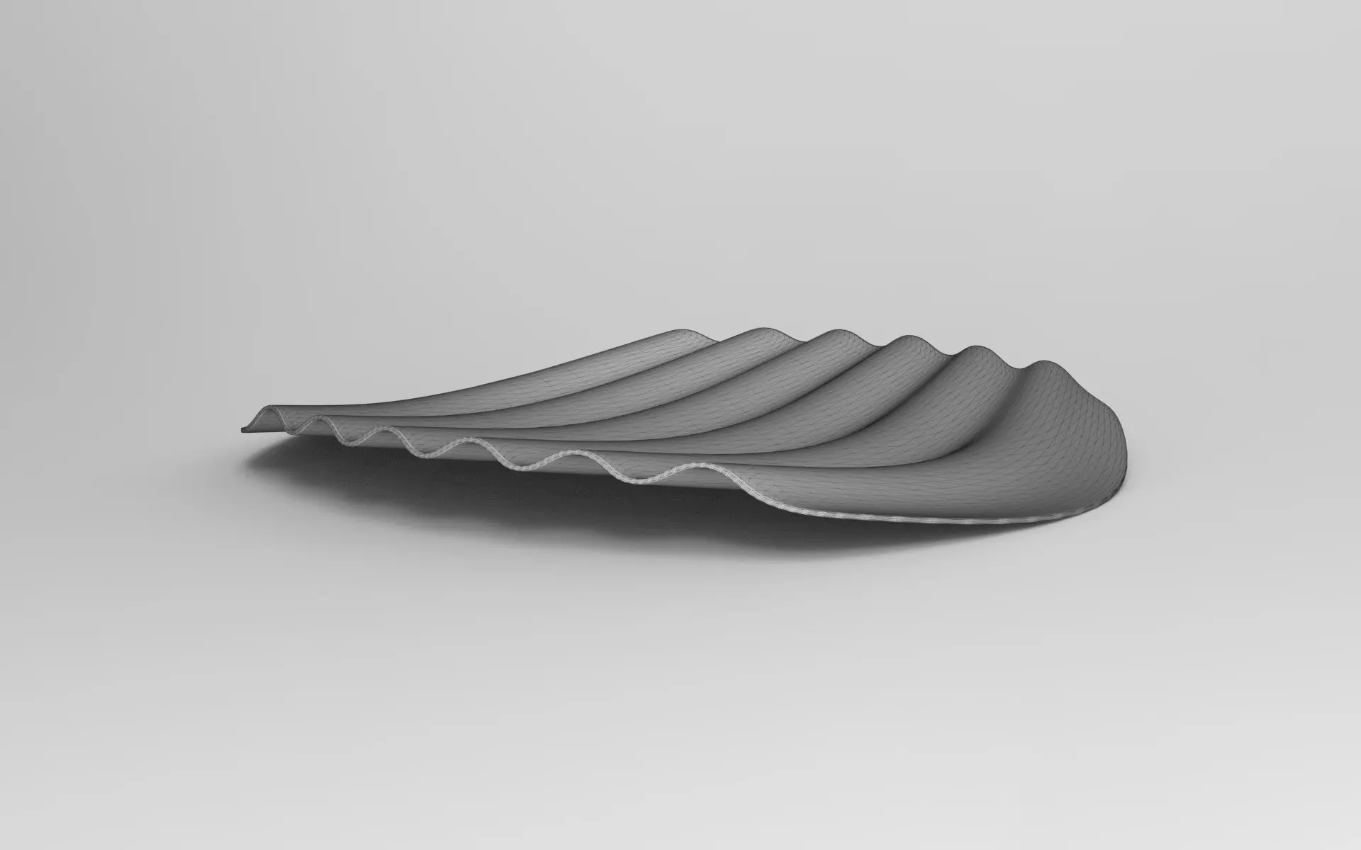 Wavy Tray Low-poly 3D model_6