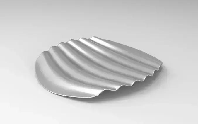 Wavy Tray Low-poly 3D model