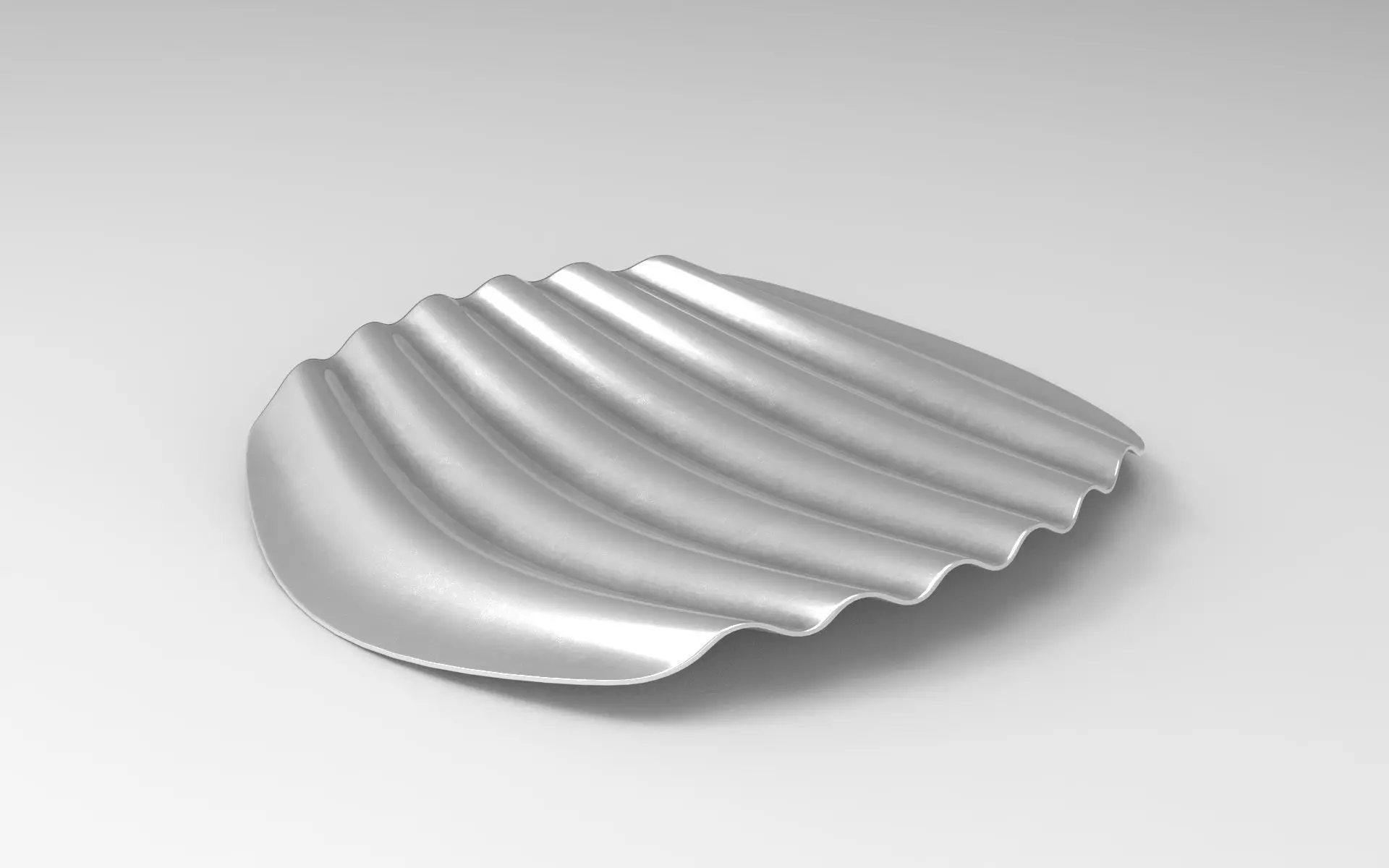 Wavy Tray Low-poly 3D model_0