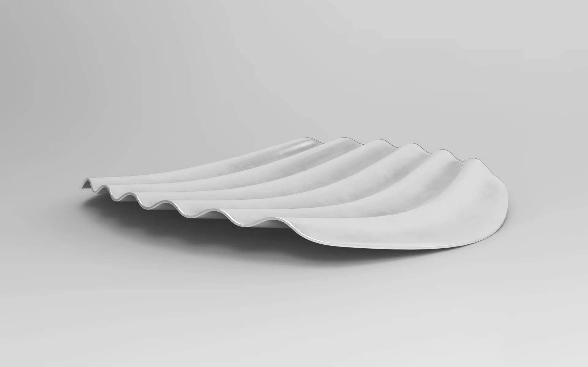 Wavy Tray Low-poly 3D model_1