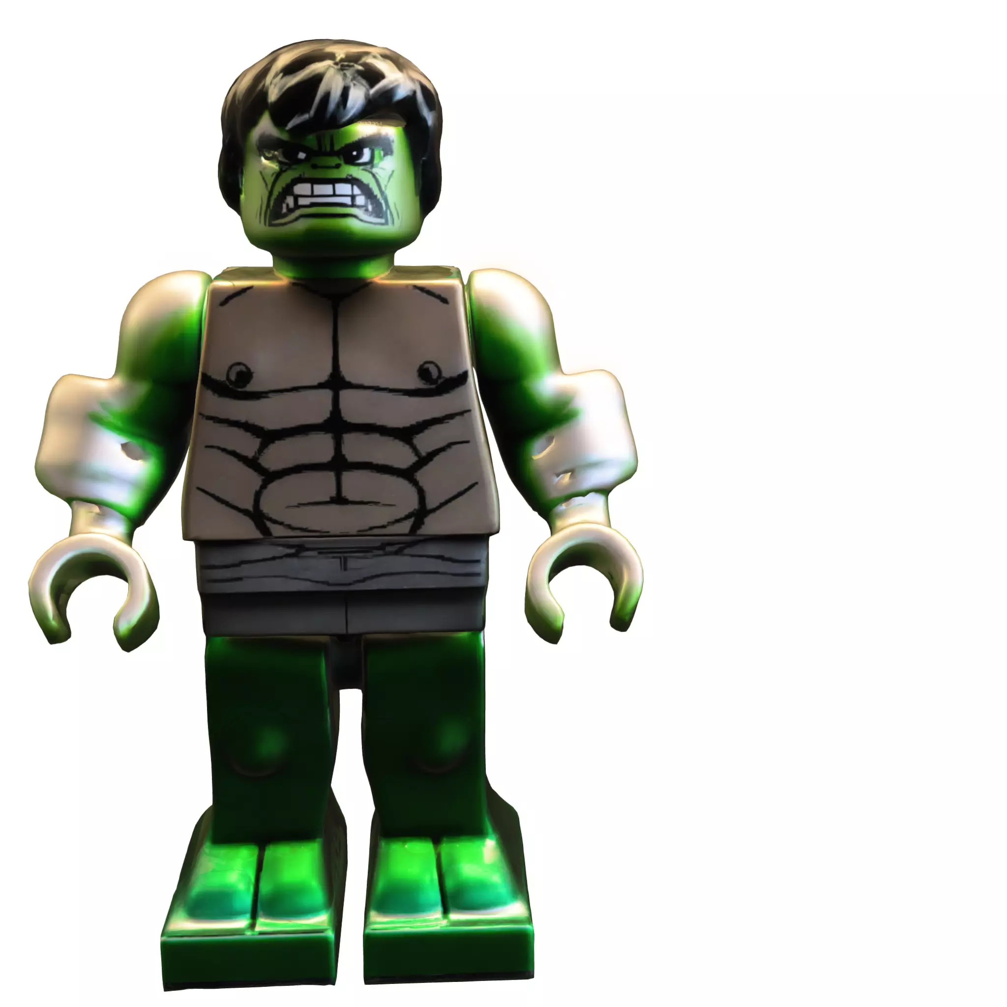 Hulk LEGO Minifigure Low-poly 3D model_0
