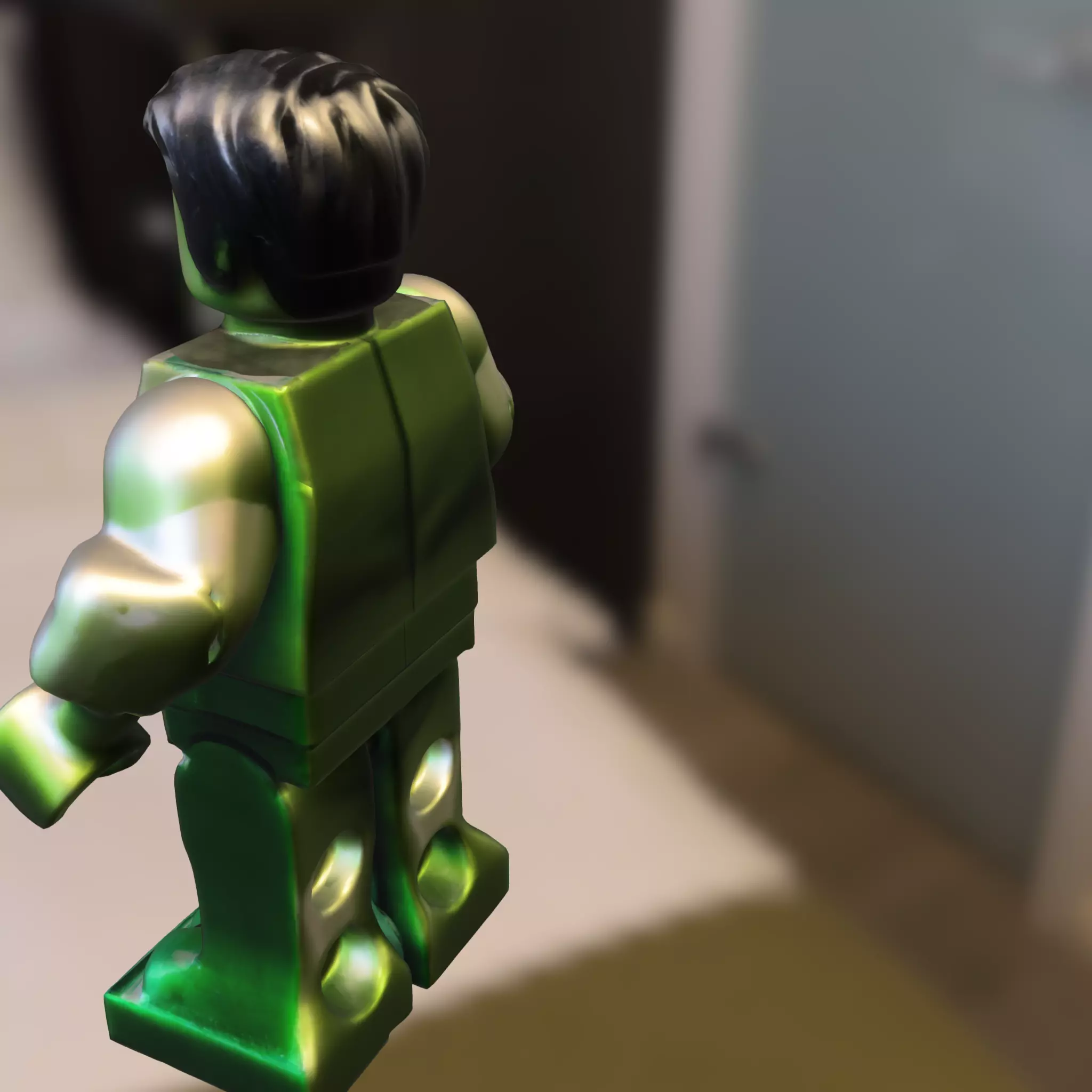 Hulk LEGO Minifigure Low-poly 3D model_2