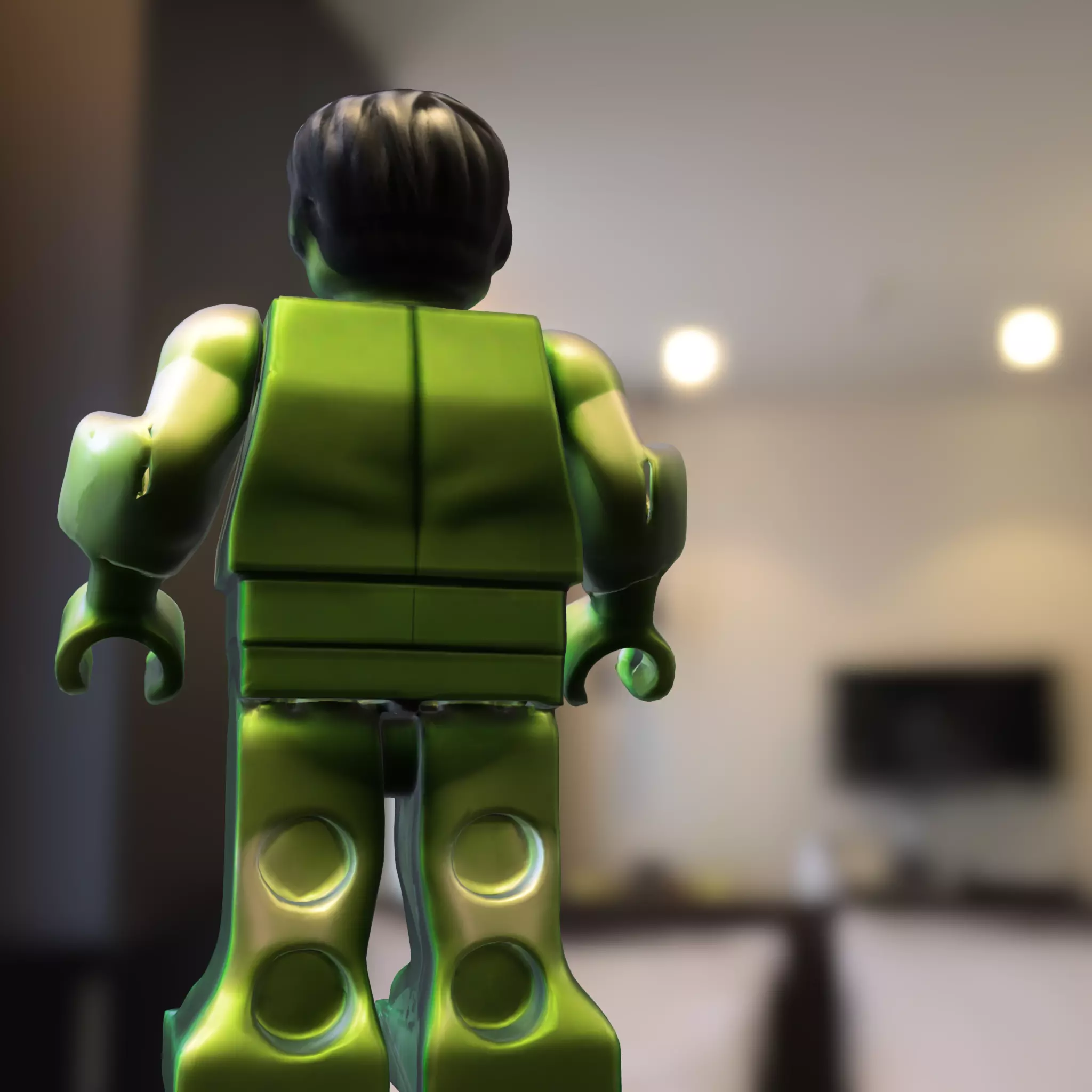 Hulk LEGO Minifigure Low-poly 3D model_3