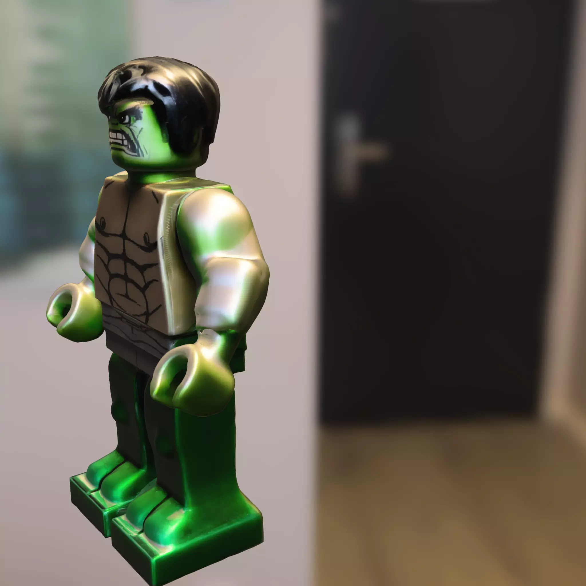 Hulk LEGO Minifigure Low-poly 3D model_1