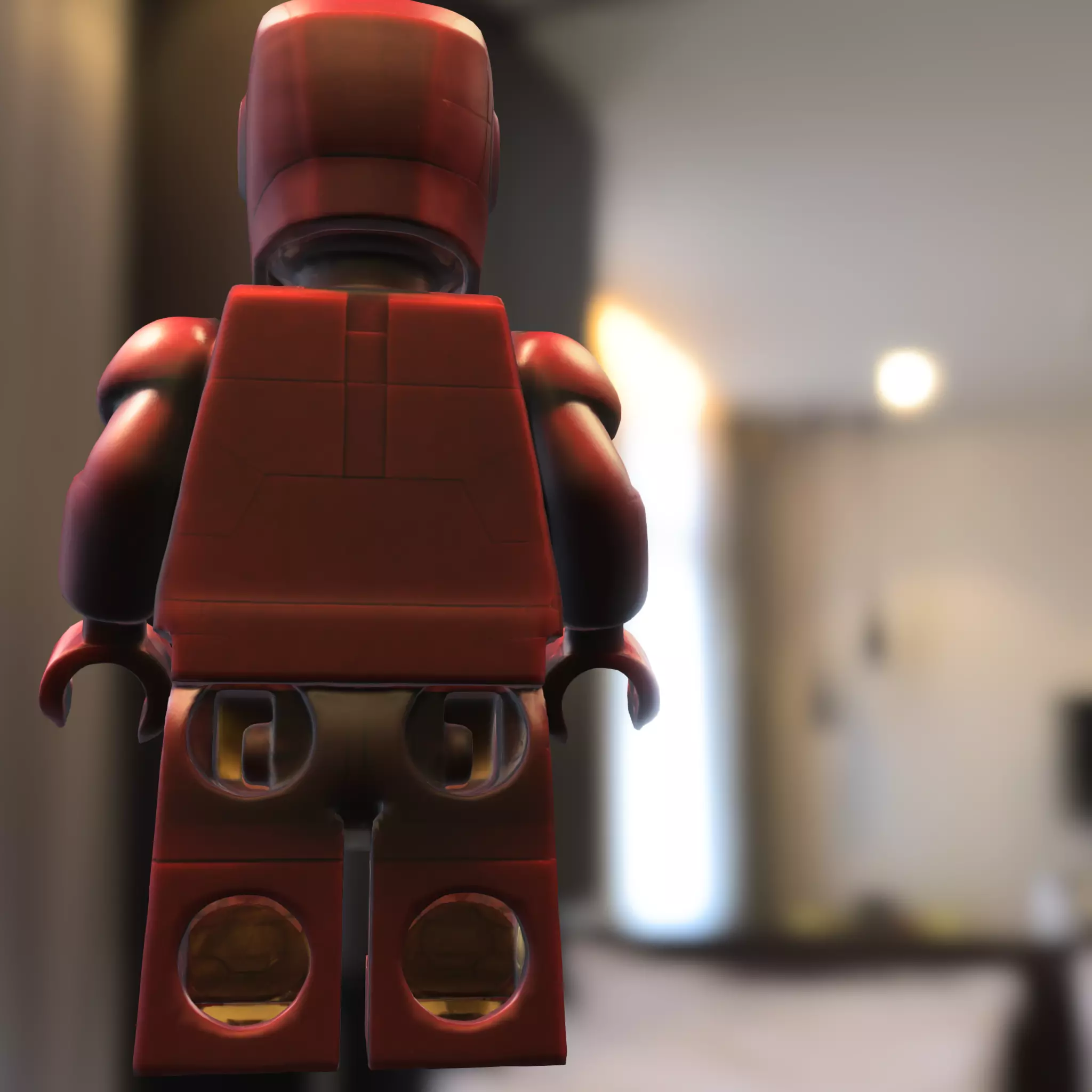 Iron Man LEGO Minifigure Low-poly 3D model_4